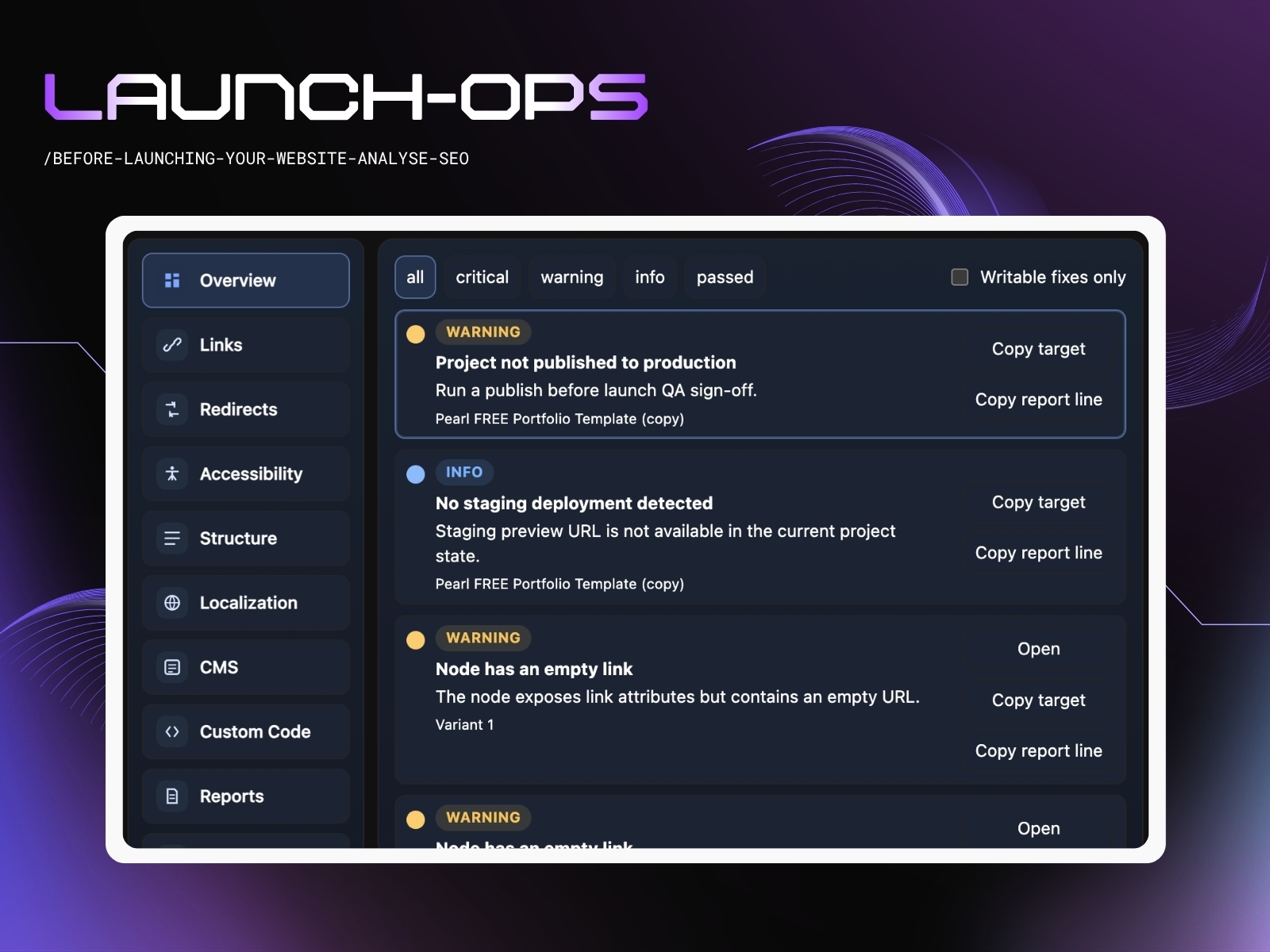 Thumbnail 2 for LaunchOps, a Framer Marketplace template by Farhan Ellahi.