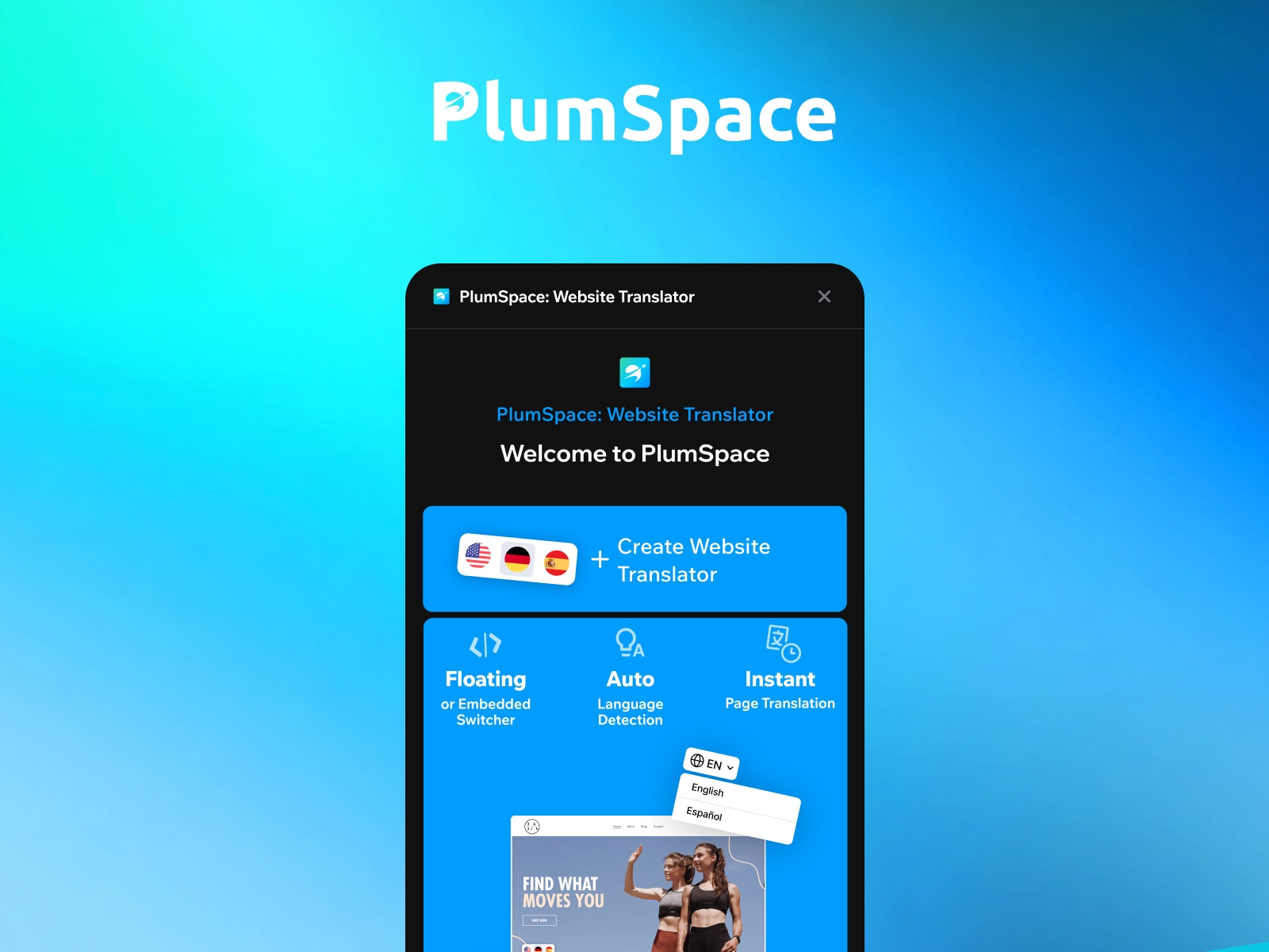 Thumbnail 1 for PlumSpace: Website Translator, a Framer Marketplace plugin by PlumSpace.