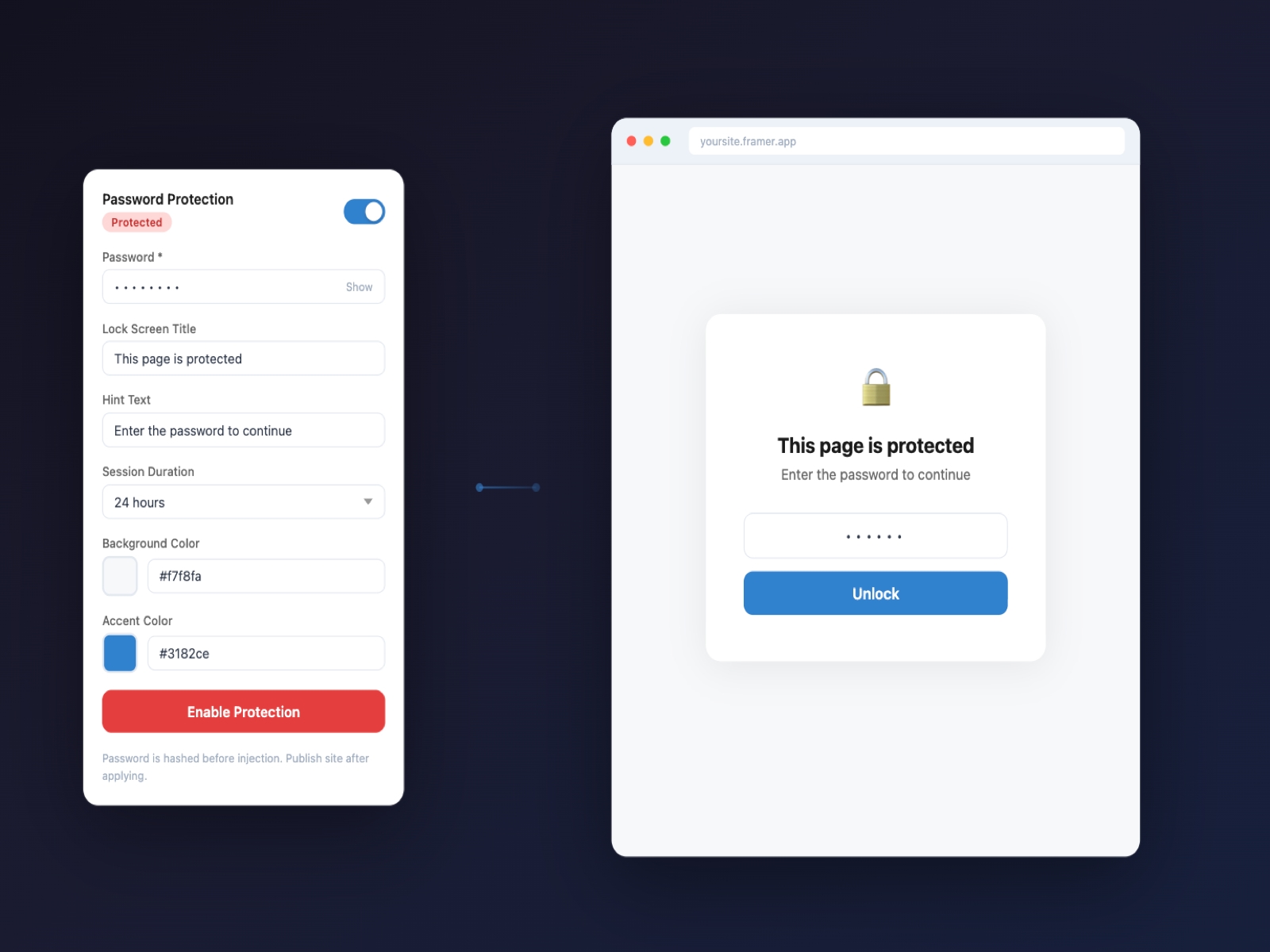 Screenshot 2 for Maintenance Mode, a Framer Marketplace plugin by 덕기 김.