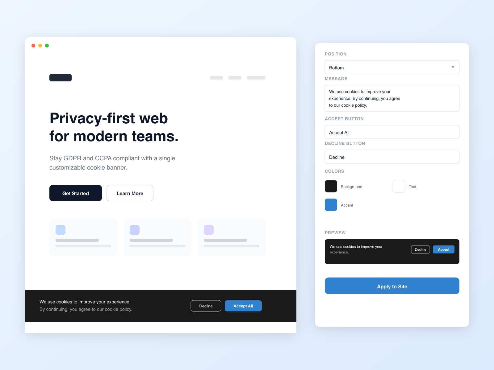Thumbnail 1 for Cookie Guard, a Framer Marketplace plugin by 덕기 김.