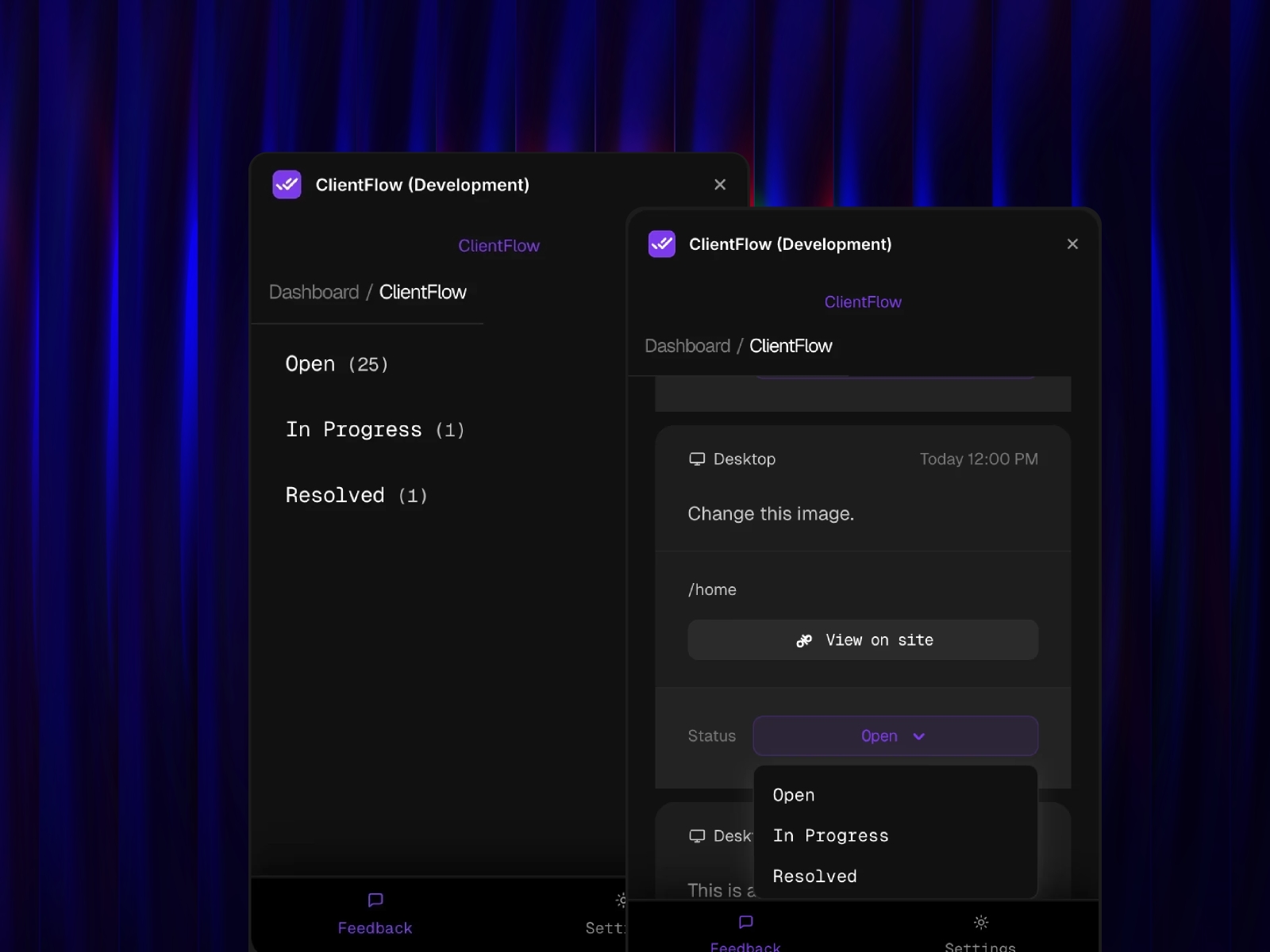 Thumbnail 2 for ClientFlow, a Framer Marketplace template by Carlos Geronimo.