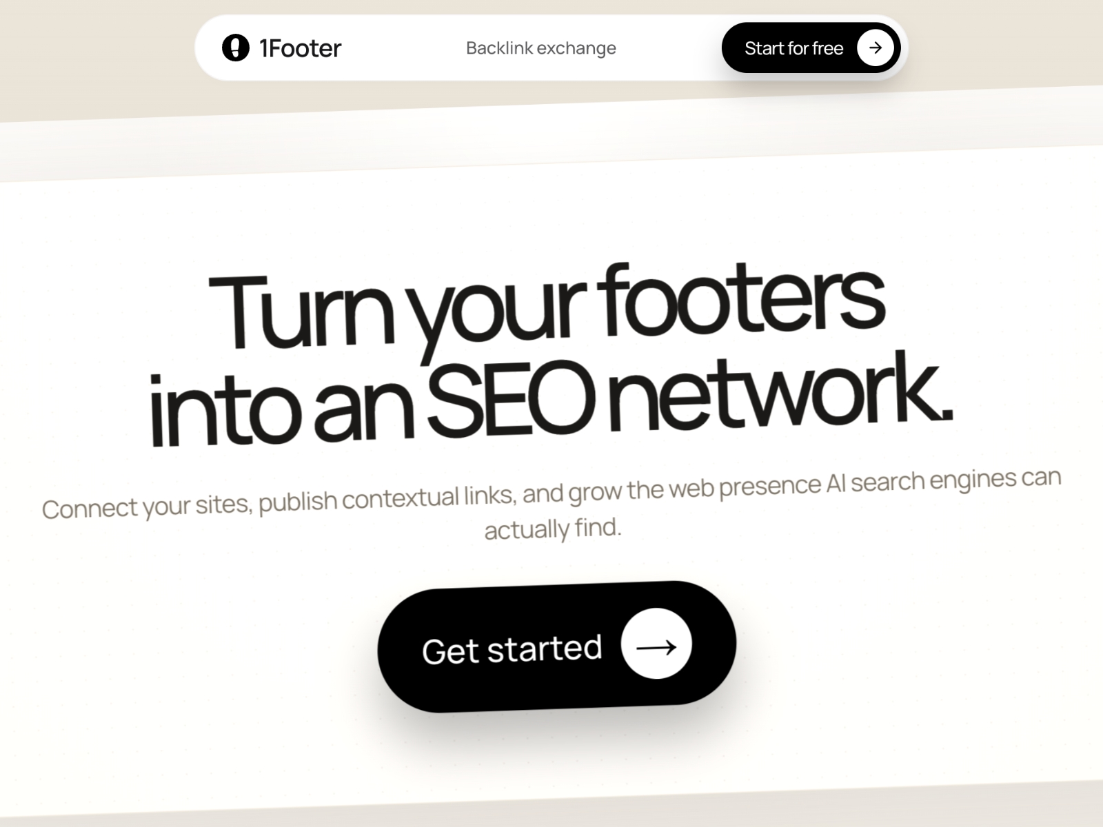 Thumbnail 1 for 1Footer, a Framer Marketplace template by Daniel Sinewe.