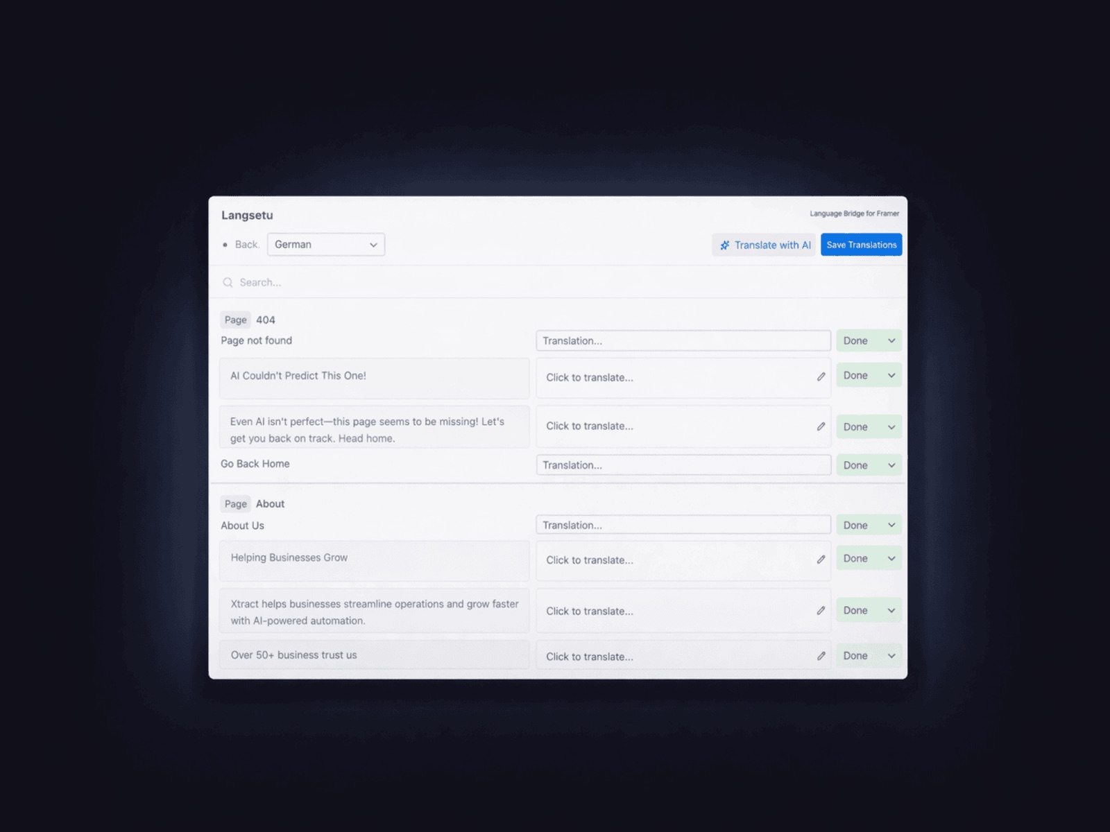 Thumbnail 1 for Langsetu, a Framer Marketplace template by Dhaivick Jasumal N.