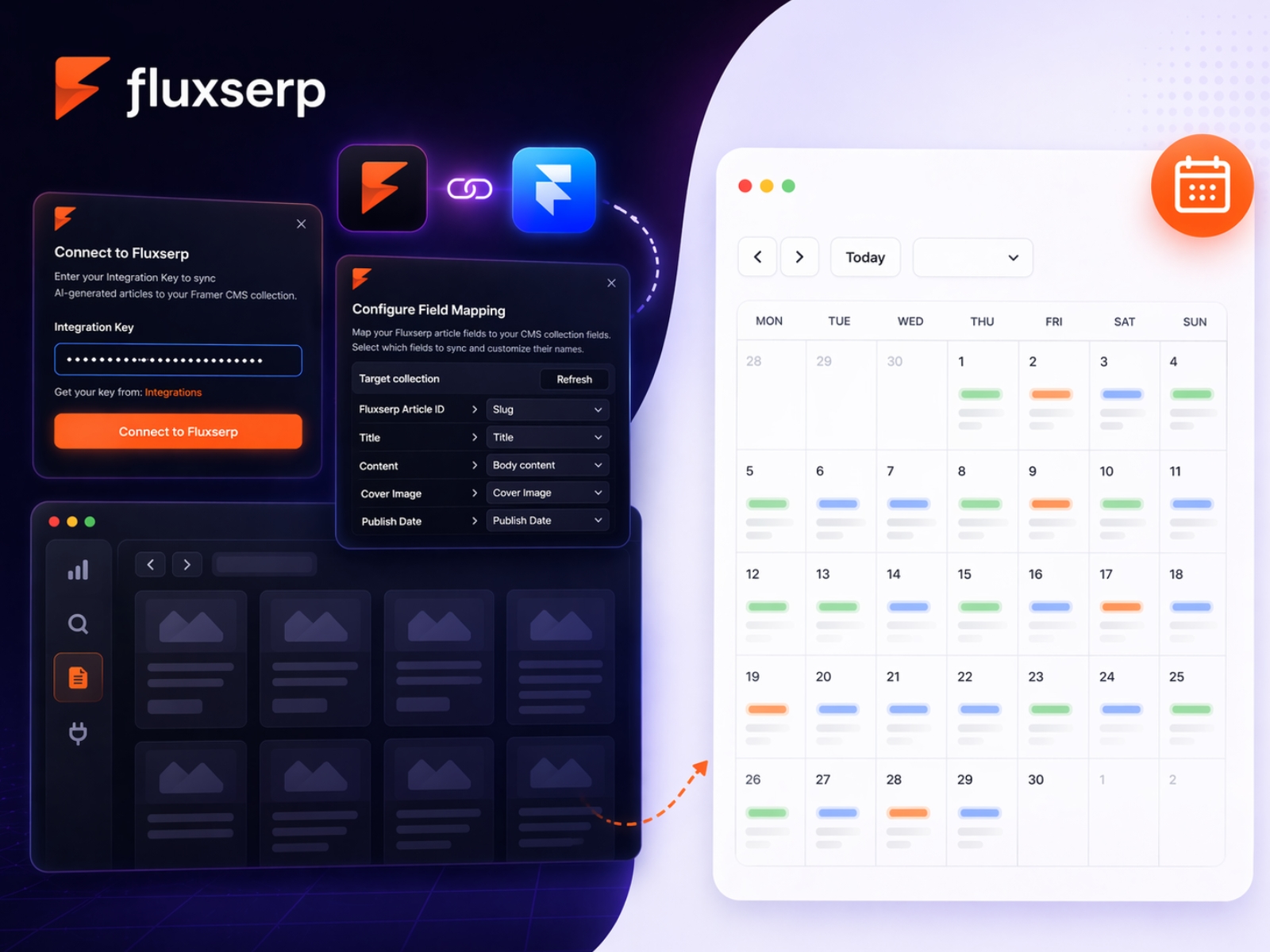Thumbnail 1 for Fluxserp, a Framer Marketplace template by Dinca Catalin.