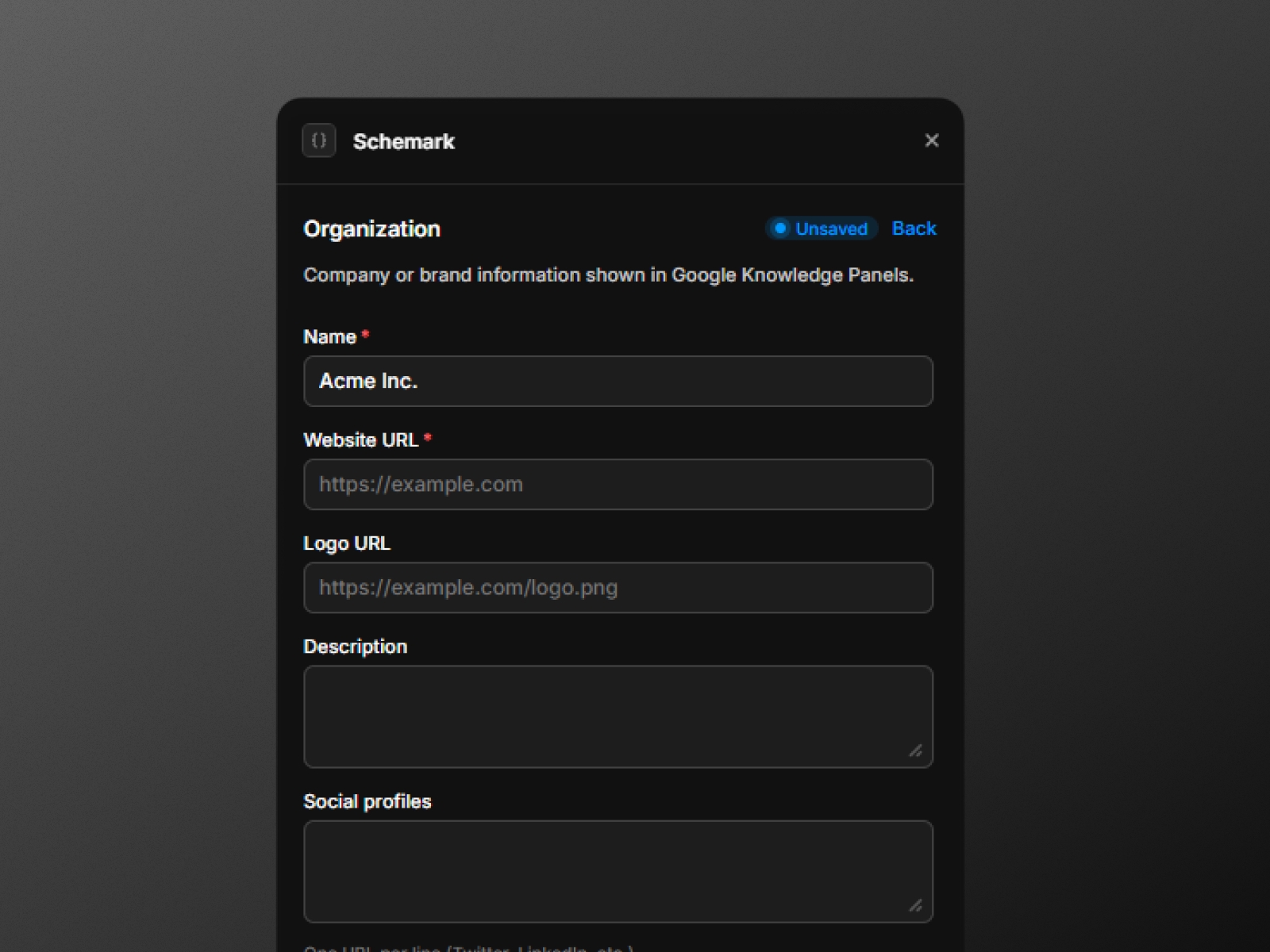 Screenshot 4 for Schemark, a Framer Marketplace plugin by Syauqizaidan Khairan Khalaf.
