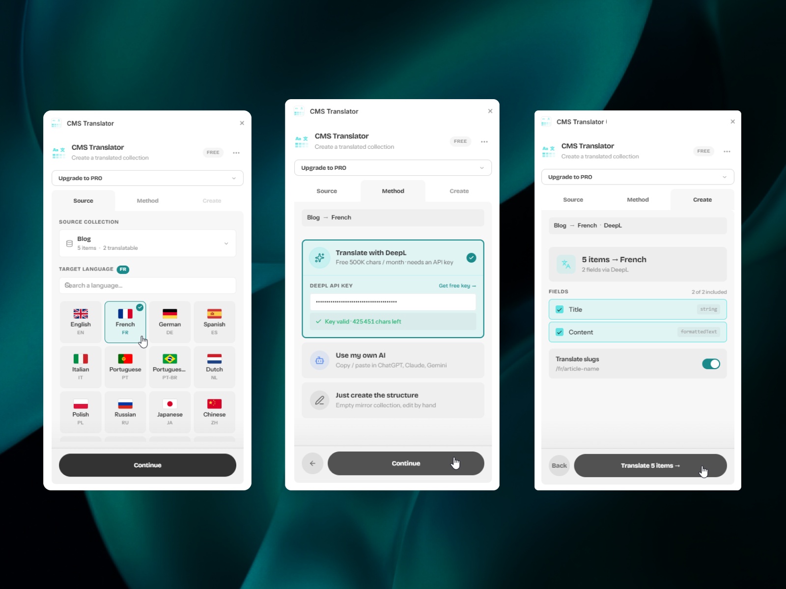 Thumbnail 2 for CMS Translator, a Framer Marketplace template by Ilies Allali.