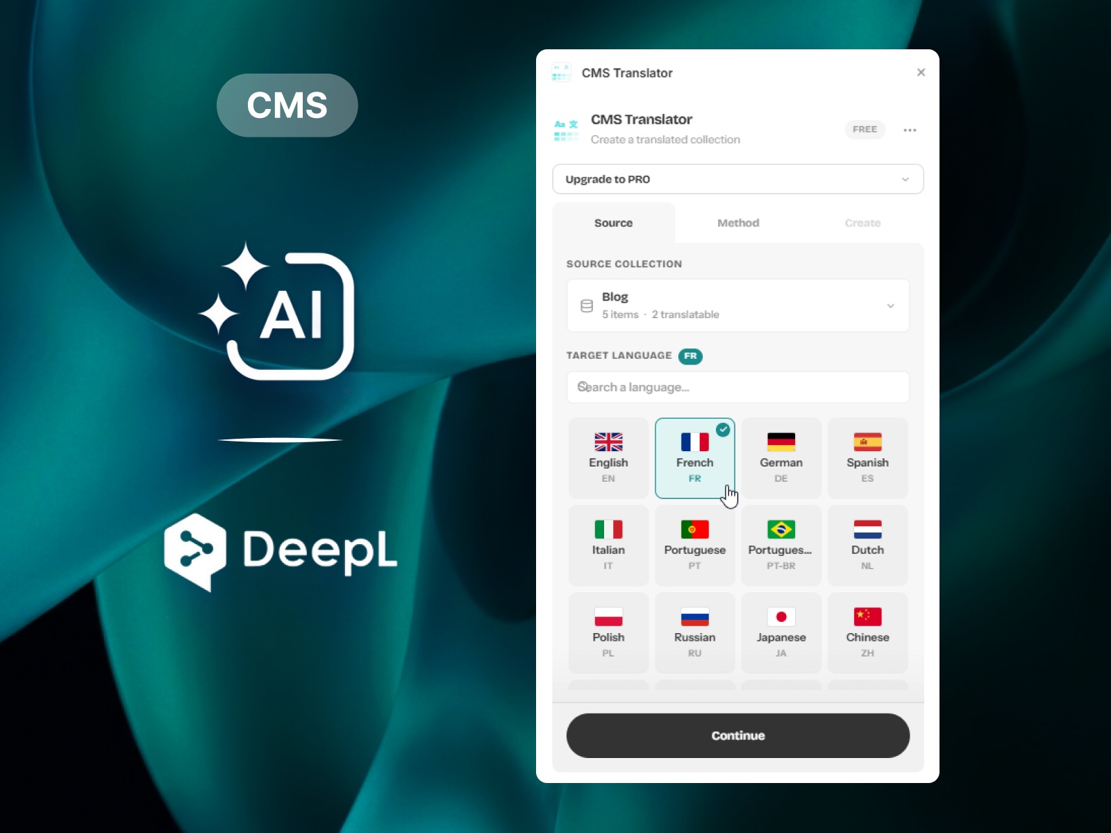 Thumbnail 1 for CMS Translator, a Framer Marketplace template by Ilies Allali.