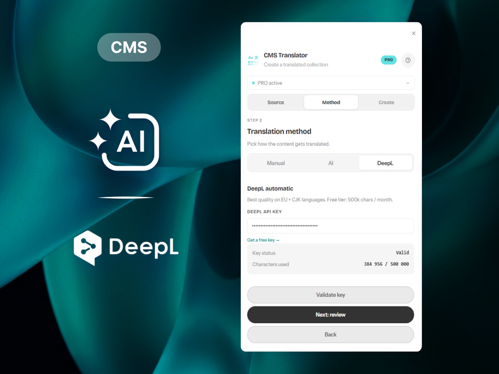 Screenshot 1 for CMS Translator, a Framer Marketplace plugin by Ilies Allali.