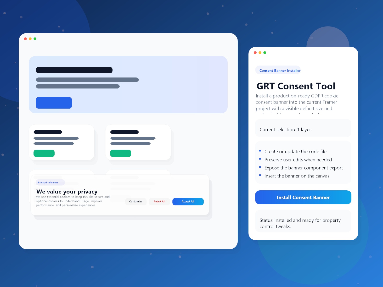 Screenshot 3 for GRT Consent Tool, a Framer Marketplace plugin by Ridhwan Ahsan.