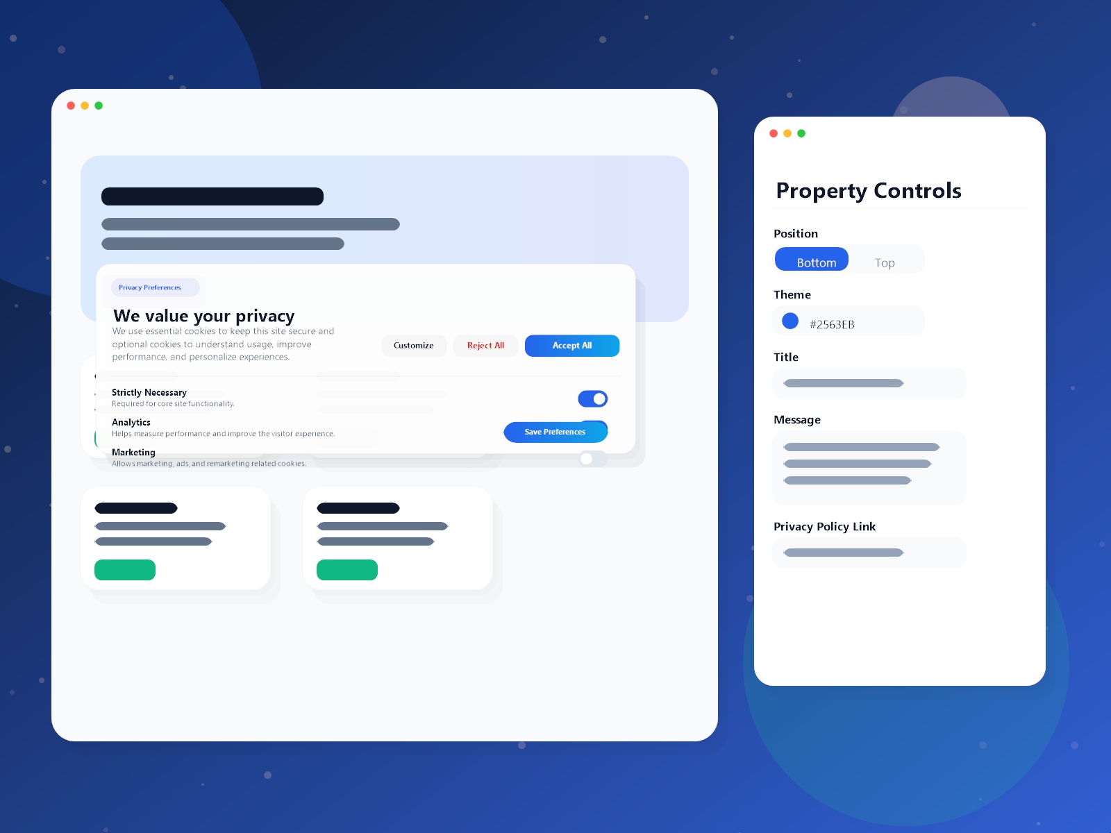Screenshot 2 for GRT Consent Tool, a Framer Marketplace plugin by Ridhwan Ahsan.