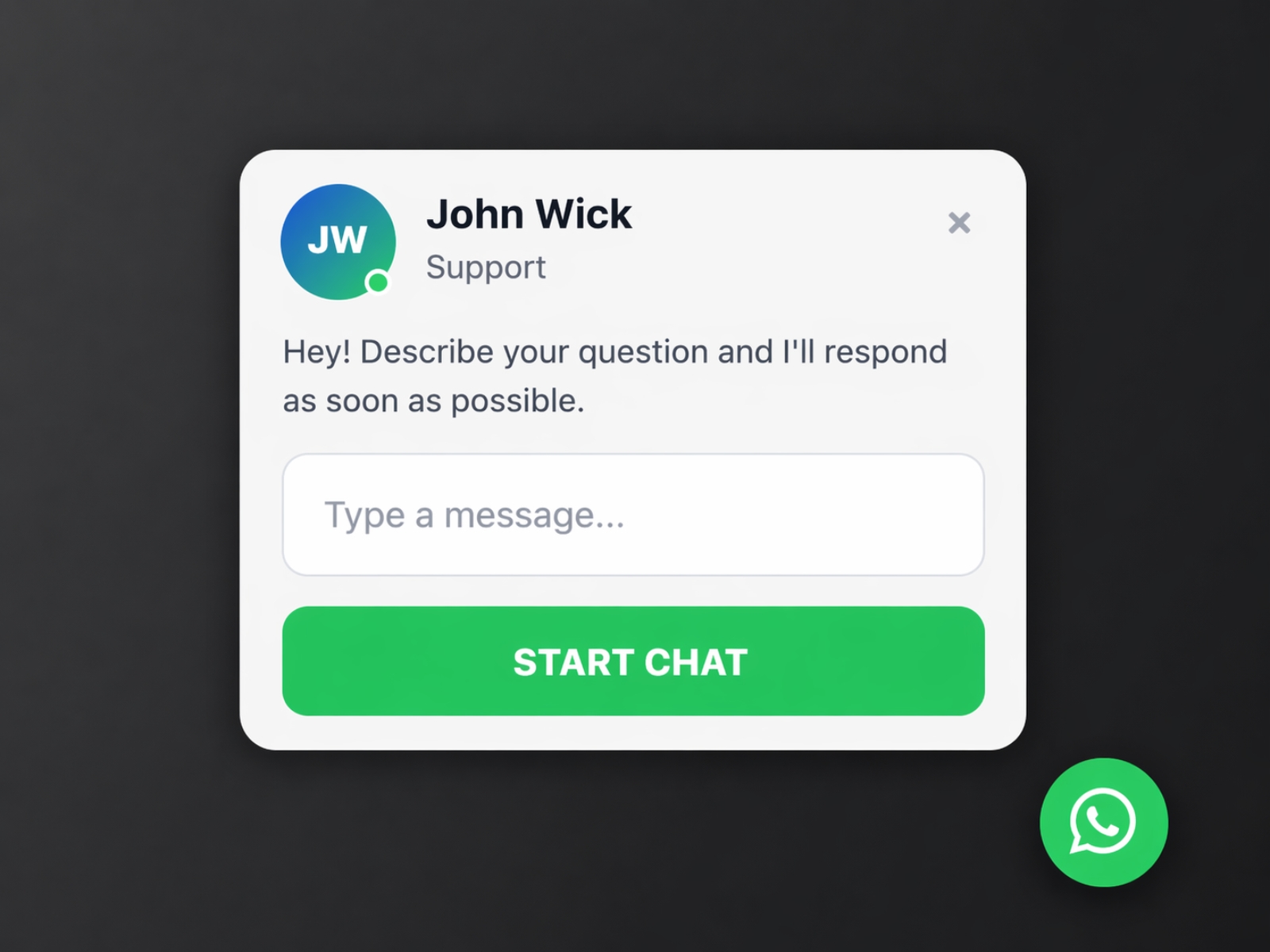 Thumbnail 1 for Chat On Whatsapp, a Framer Marketplace template by Ridhwan Ahsan.