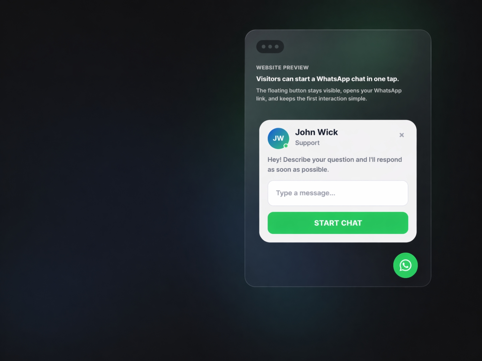 Thumbnail 2 for Chat On Whatsapp, a Framer Marketplace template by Ridhwan Ahsan.