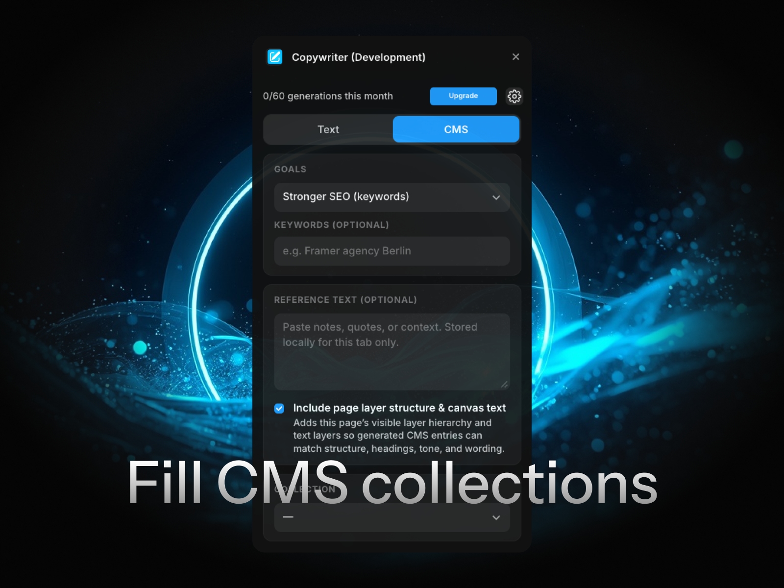Screenshot 3 for Text Copywriter, a Framer Marketplace plugin by Chris Lacorte.