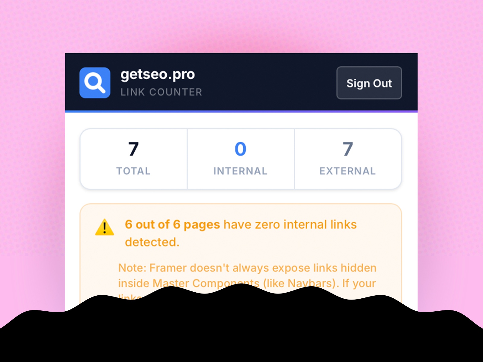 Thumbnail 1 for Internal Link Counter, a Framer Marketplace template by getseo.pro _.