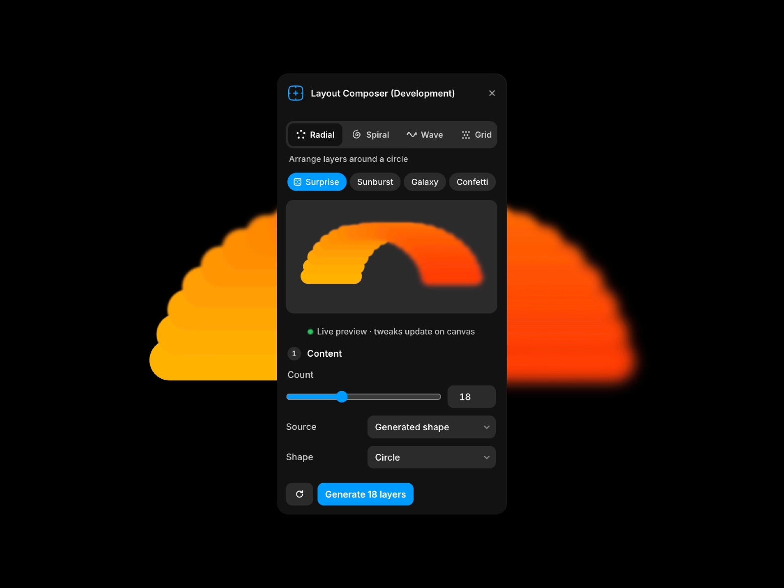 Screenshot 2 for Layout Composer, a Framer Marketplace plugin by Chocolate.