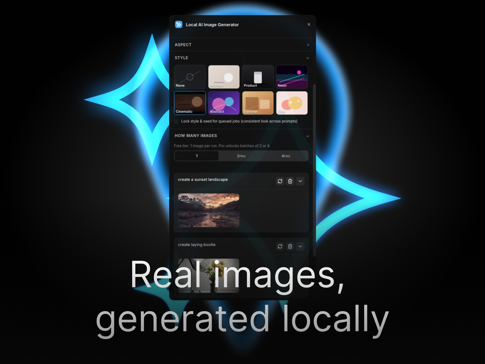 Screenshot 2 for Local AI Image Generator, a Framer Marketplace plugin by Chris Lacorte.