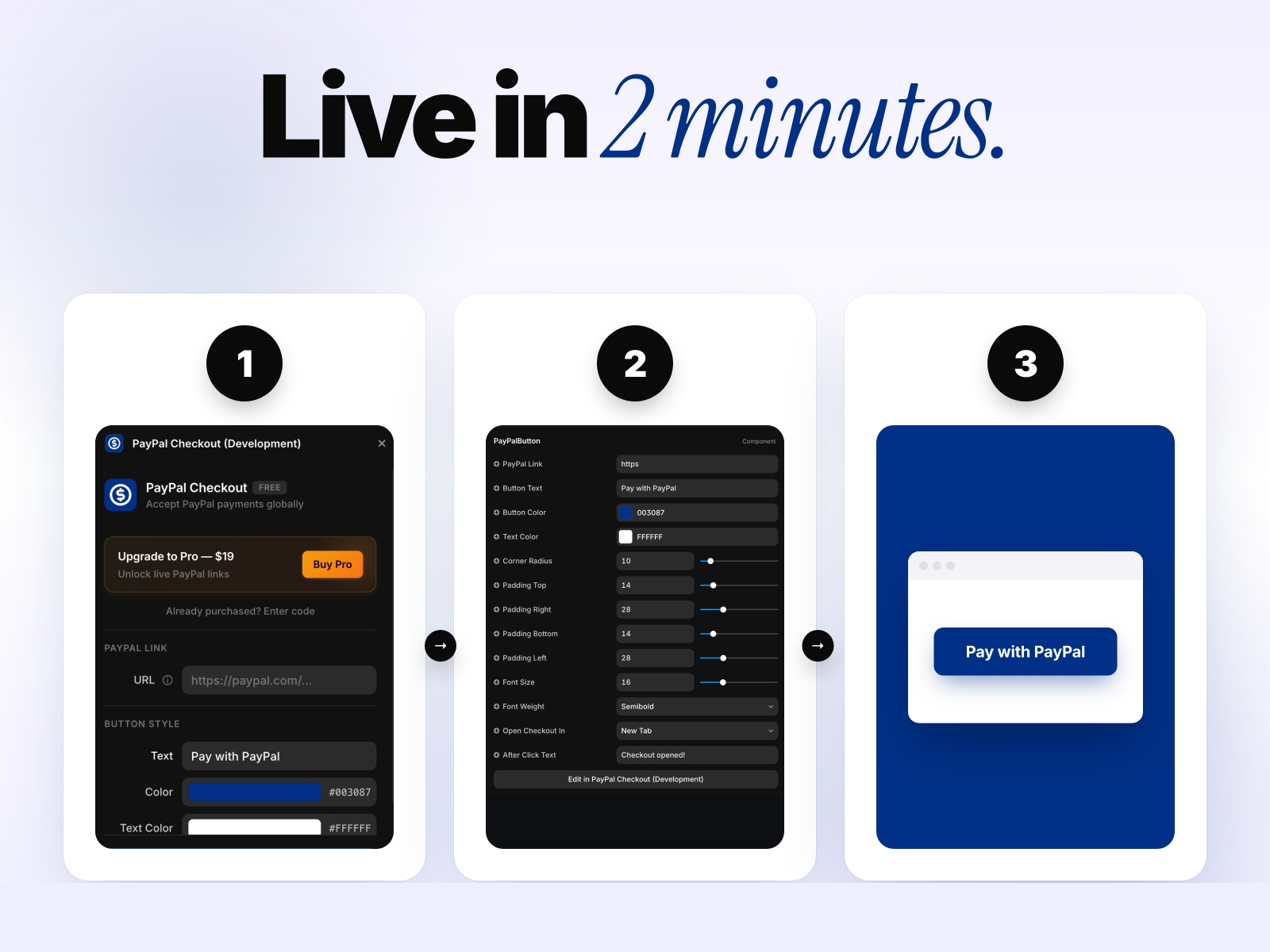 Thumbnail 2 for PayPal Checkout, a Framer Marketplace template by Khushal Dewra (KDX Studios).
