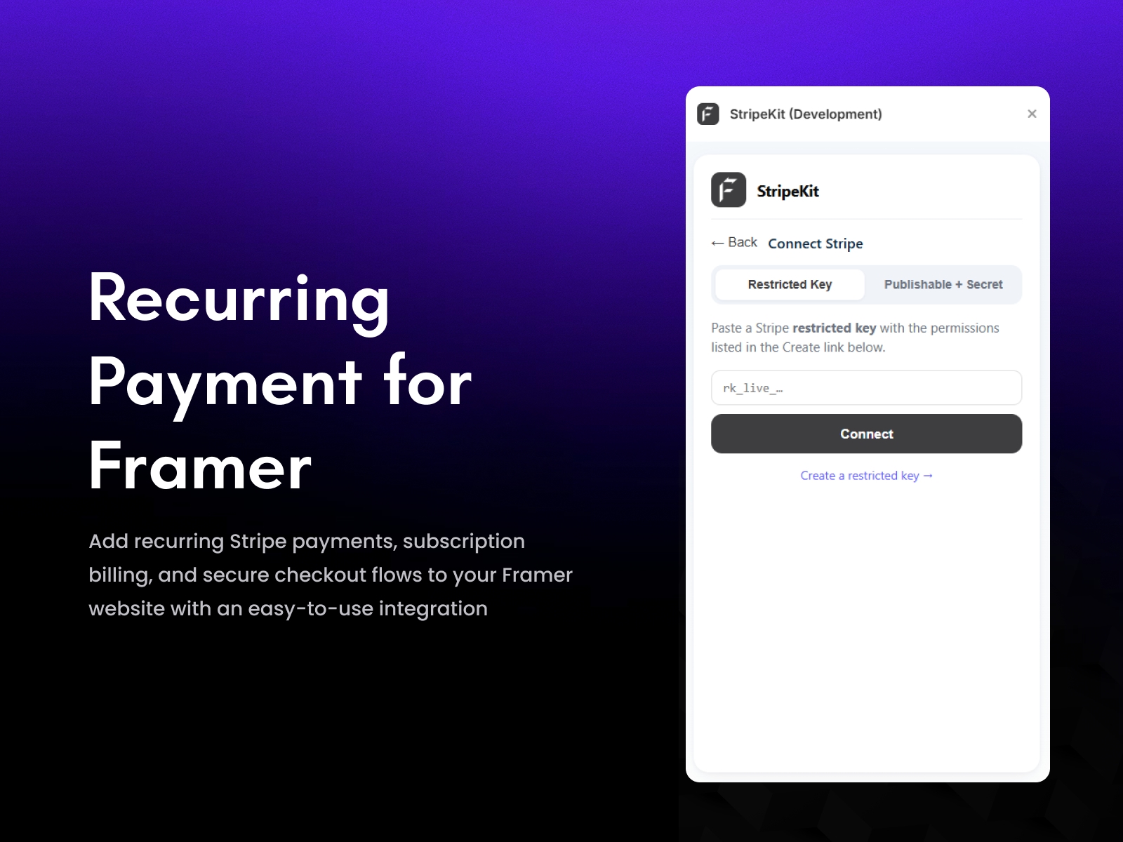 Thumbnail 2 for StripeKit, a Framer Marketplace template by FeCommerce.
