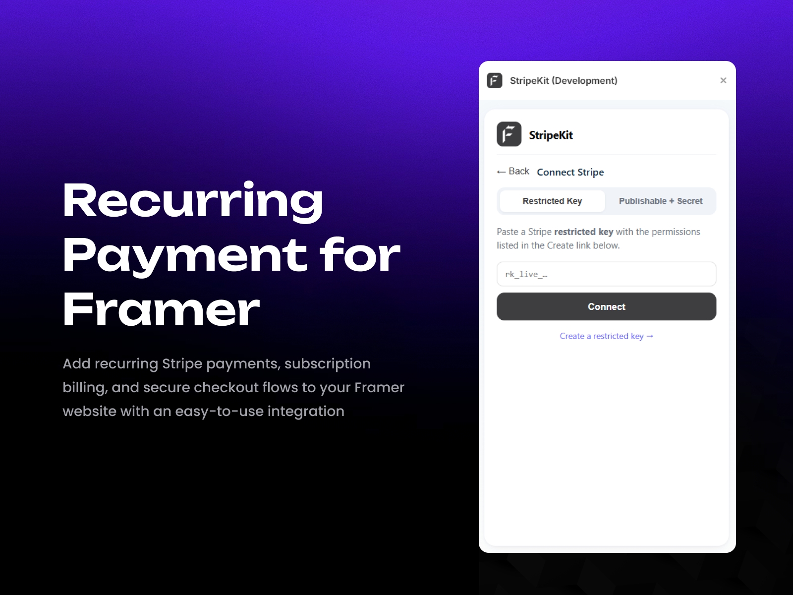 Thumbnail 2 for StripeKit, a Framer Marketplace template by Dhaval G..