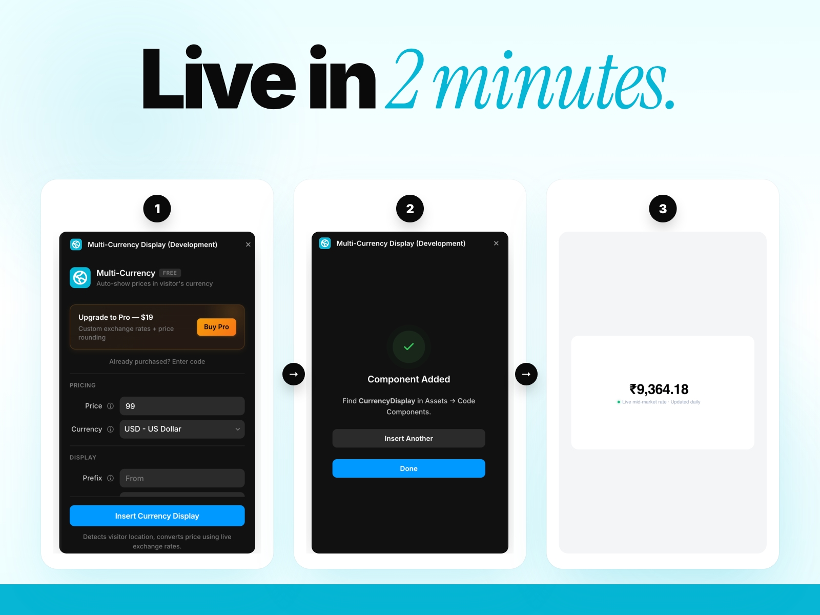 Screenshot 2 for Multi-Currency Display, a Framer Marketplace plugin by Khushal Dewra (KDX Studios).