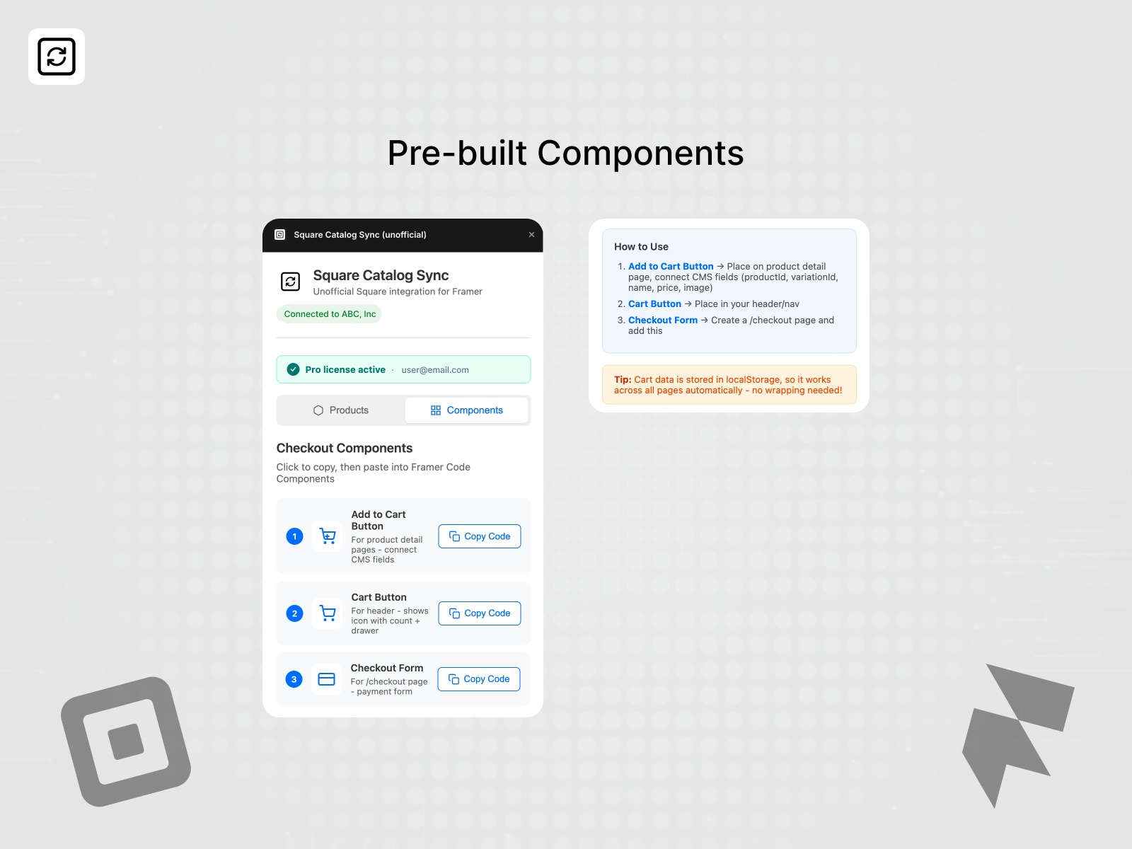 Screenshot 4 for Square Catalog Sync (unofficial), a Framer Marketplace plugin by Push Refresh.