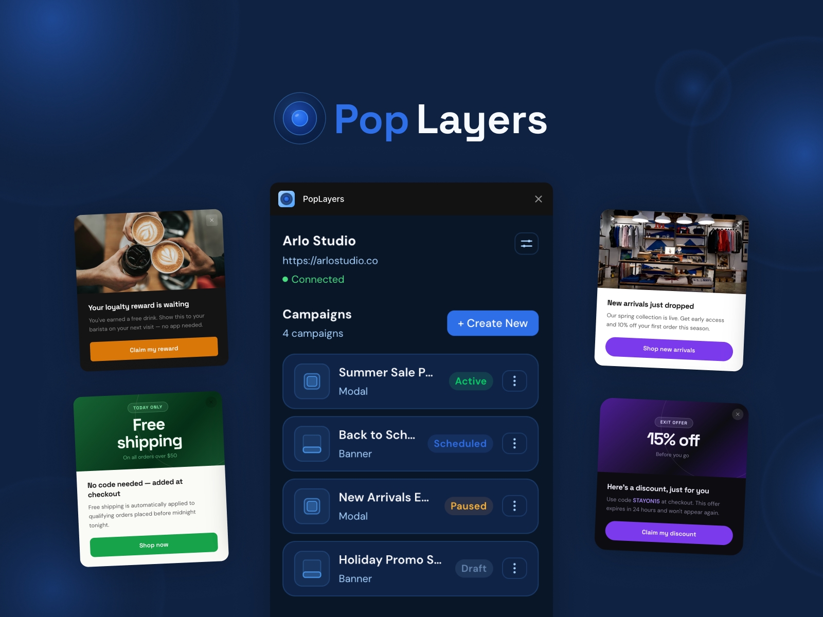 Thumbnail 1 for PopLayers, a Framer Marketplace template by Bailey Jackson.
