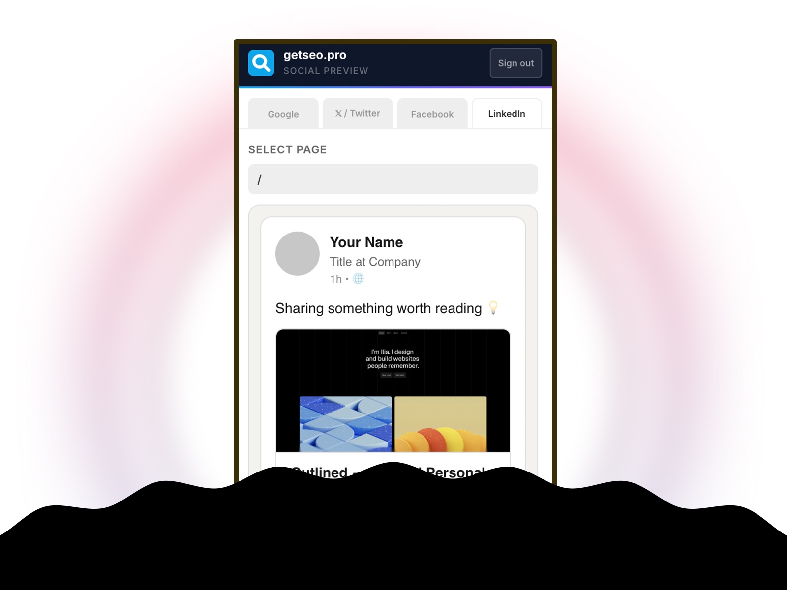 Thumbnail 2 for Social Previewer by getseo.pro, a Framer Marketplace template by getseo.pro _.
