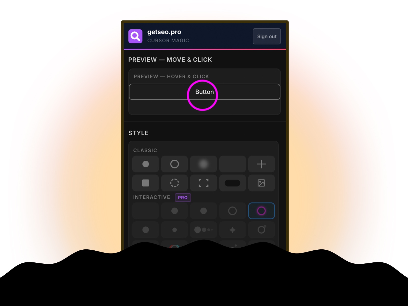 Thumbnail 2 for Cursor Play by getseo.pro, a Framer Marketplace plugin by getseo.pro _.