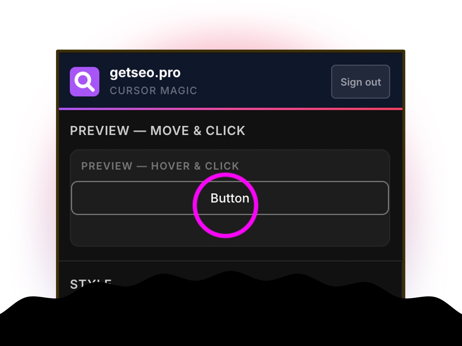 Thumbnail 1 for Cursor Play by getseo.pro, a Framer Marketplace plugin by getseo.pro _.