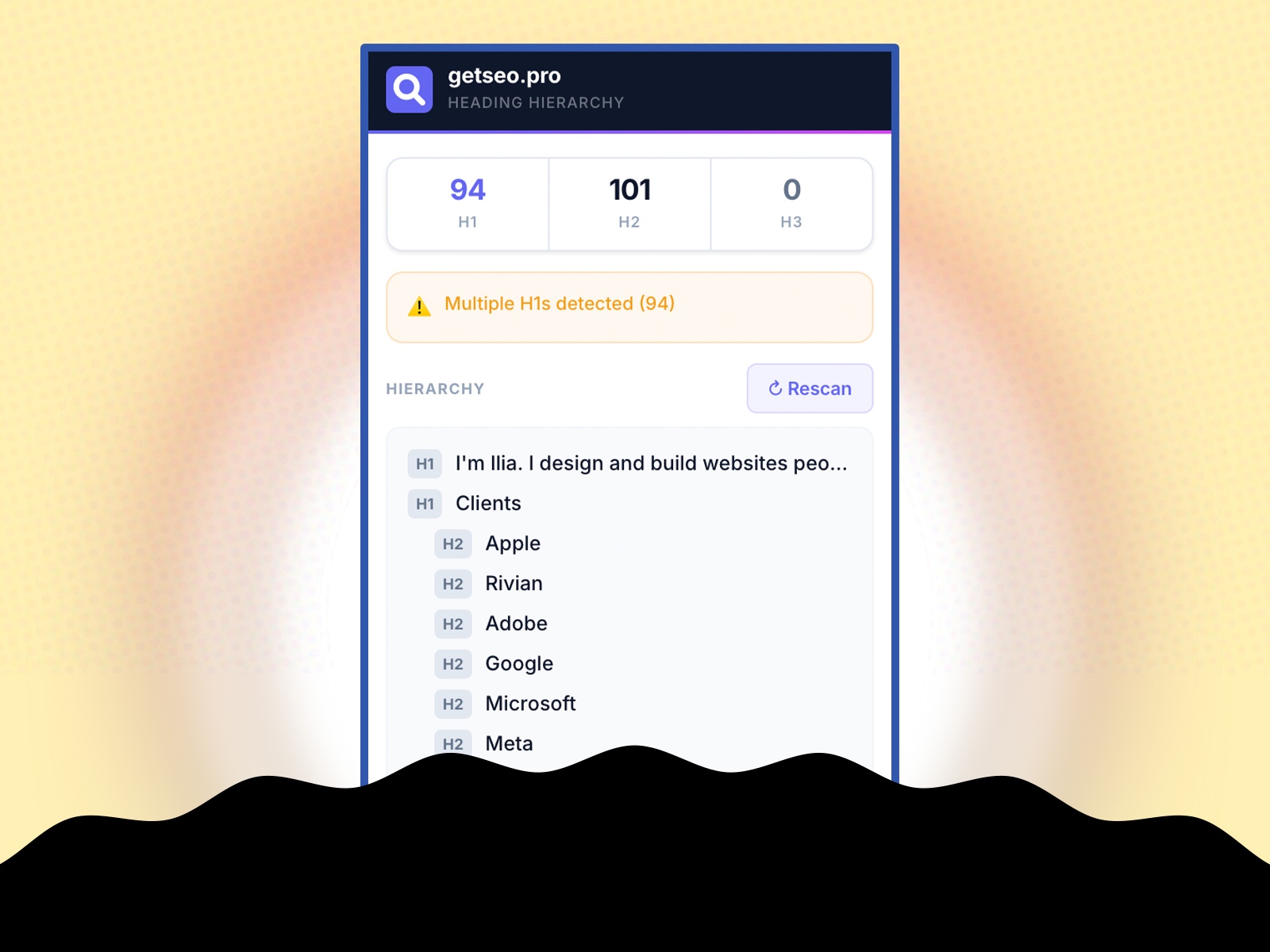 Thumbnail 2 for No.1 Heading Hierarchy Checker, a Framer Marketplace plugin by getseo.pro _.