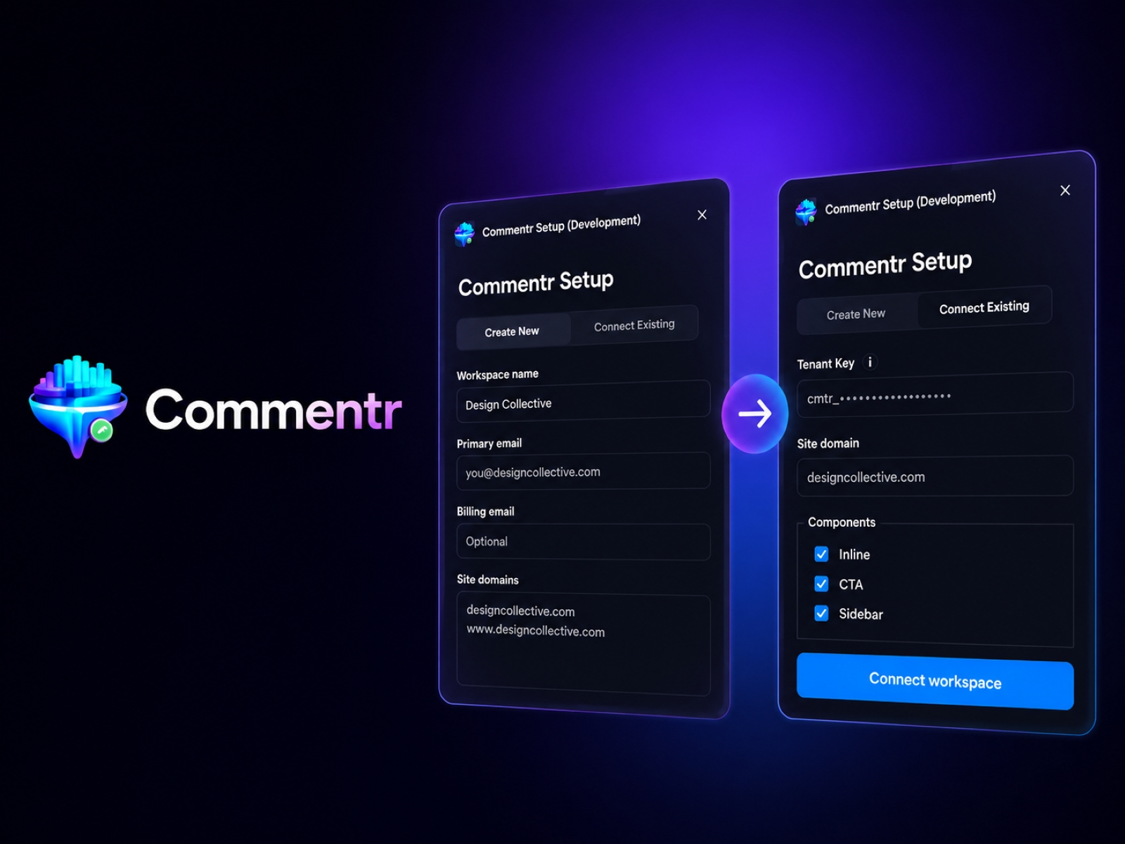 Thumbnail 1 for Commentr Setup, a Framer Marketplace template by Mark Hennick.