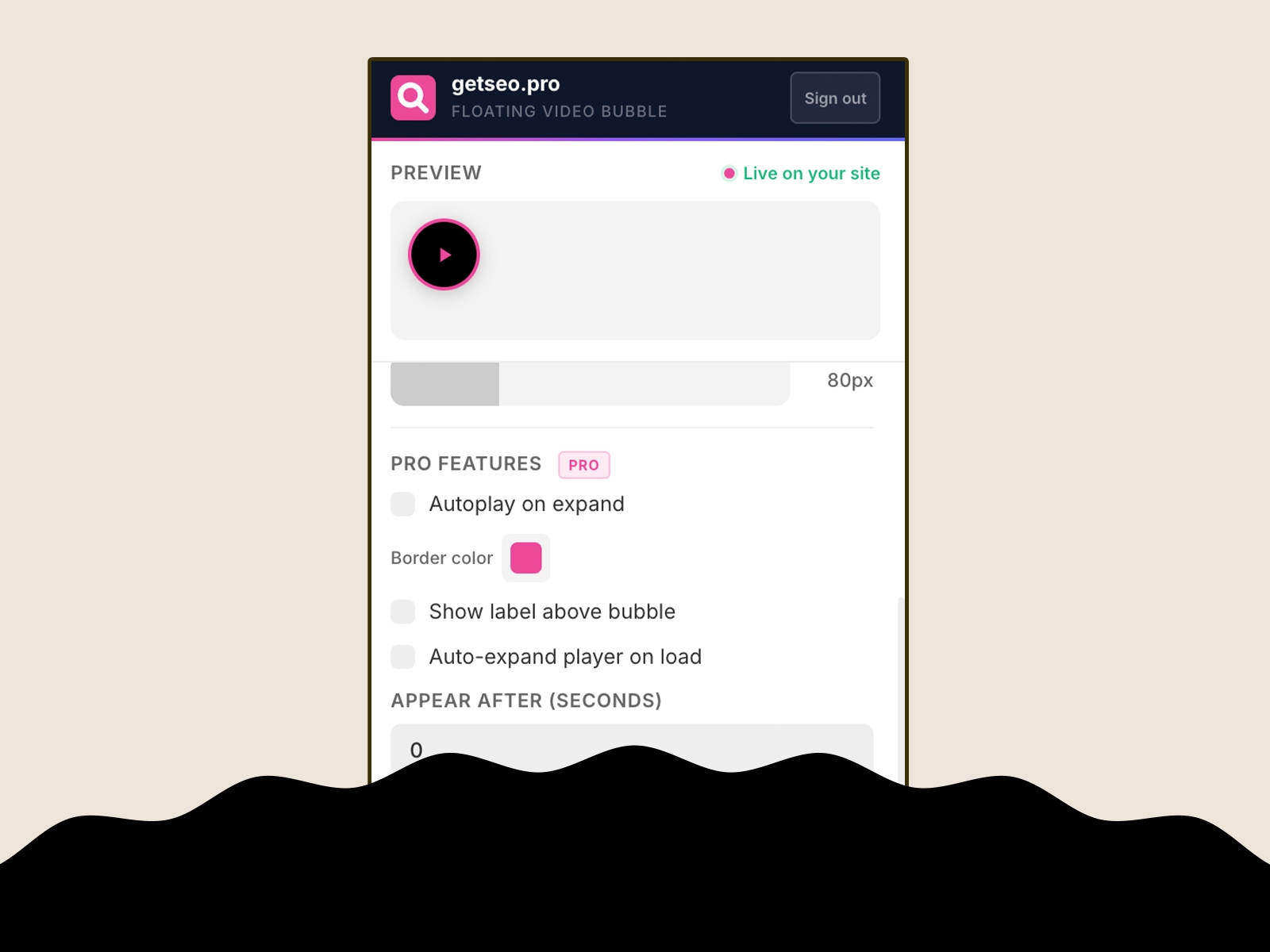 Thumbnail 2 for Floating Video Bubble by getseo.pro, a Framer Marketplace plugin by getseo.pro _.
