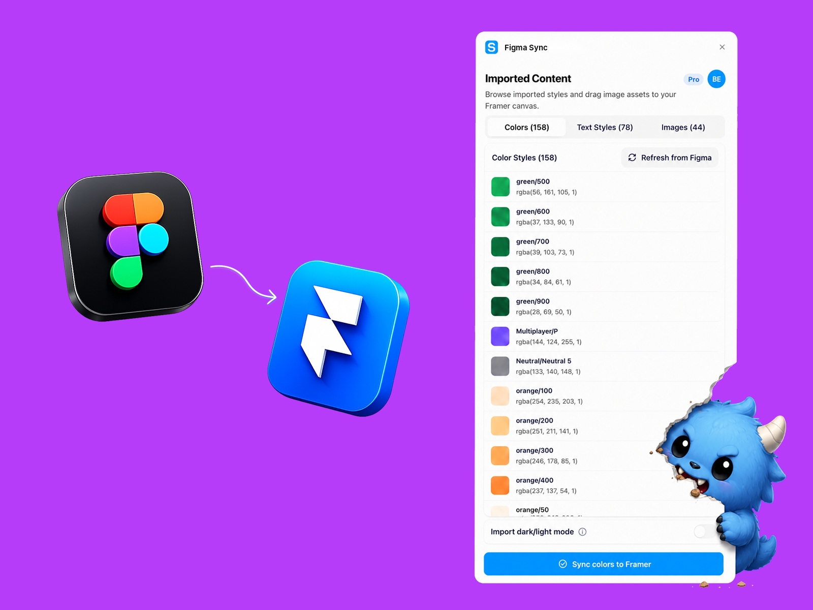 Thumbnail 1 for Figma Sync, a Framer Marketplace template by Benjamin Barak.