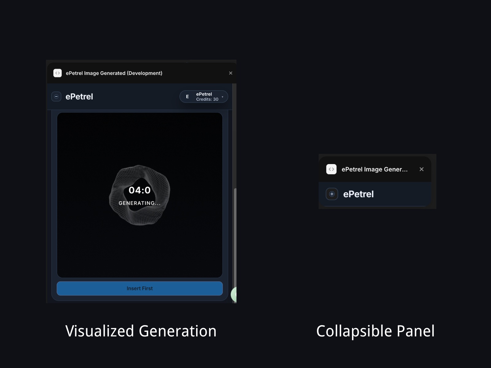 Screenshot 3 for ePetrel Image Generated, a Framer Marketplace plugin by XIAO HAIMING.