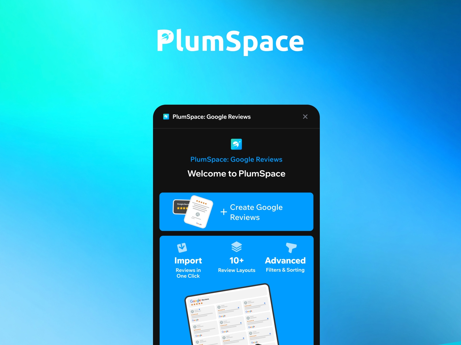 Thumbnail 1 for PlumSpace: Google Reviews Importer, a Framer Marketplace plugin by PlumSpace.