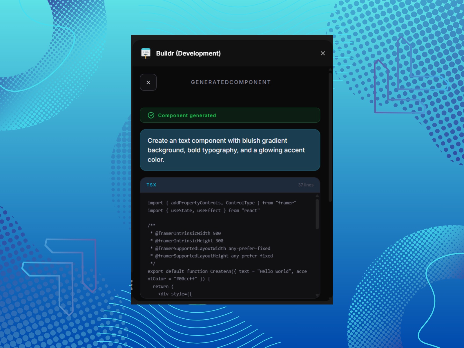 Screenshot 3 for Buildr, a Framer Marketplace plugin by Framer Explified.