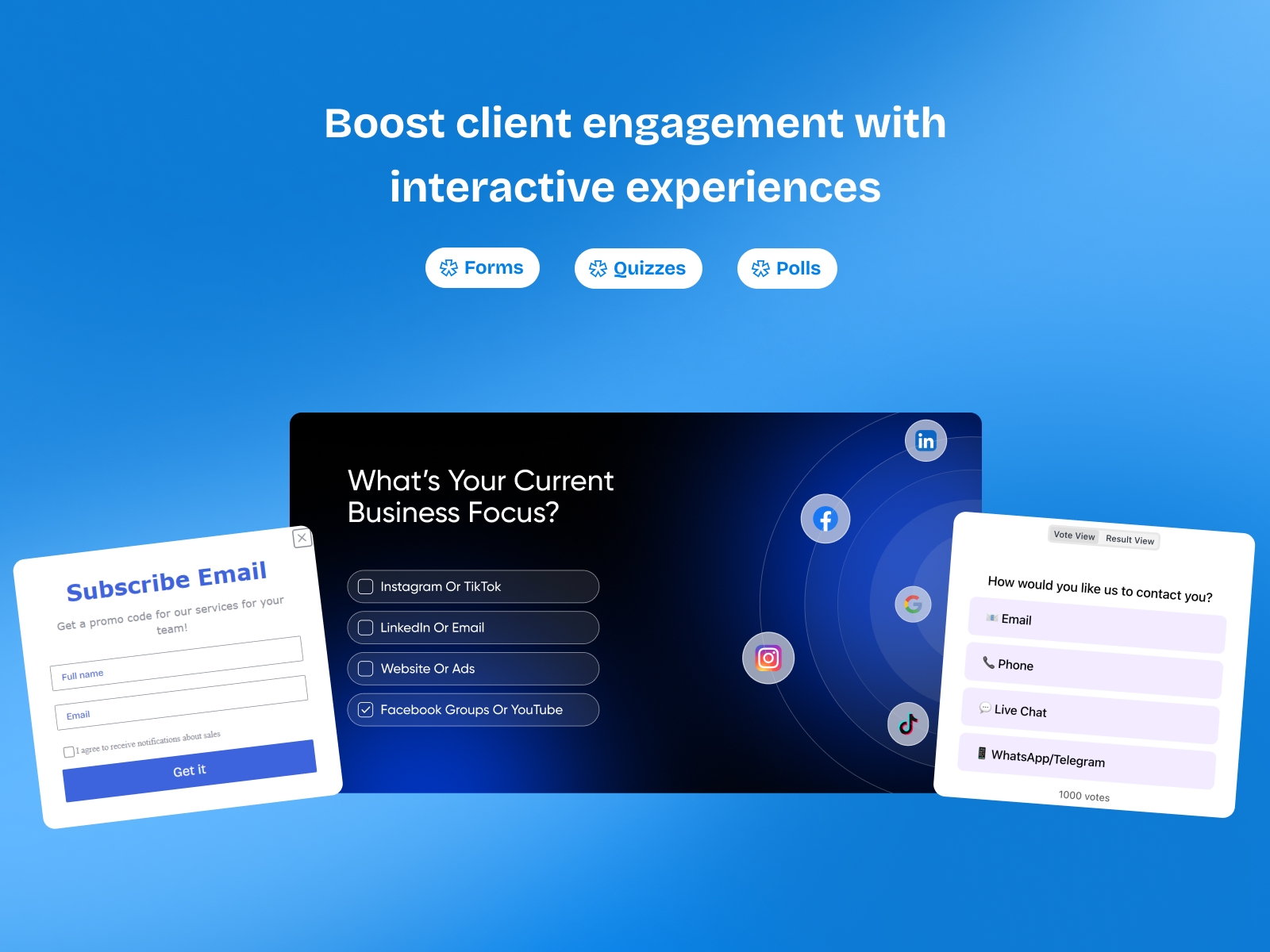 Tailform: Form Builder, Quizzes, Polls