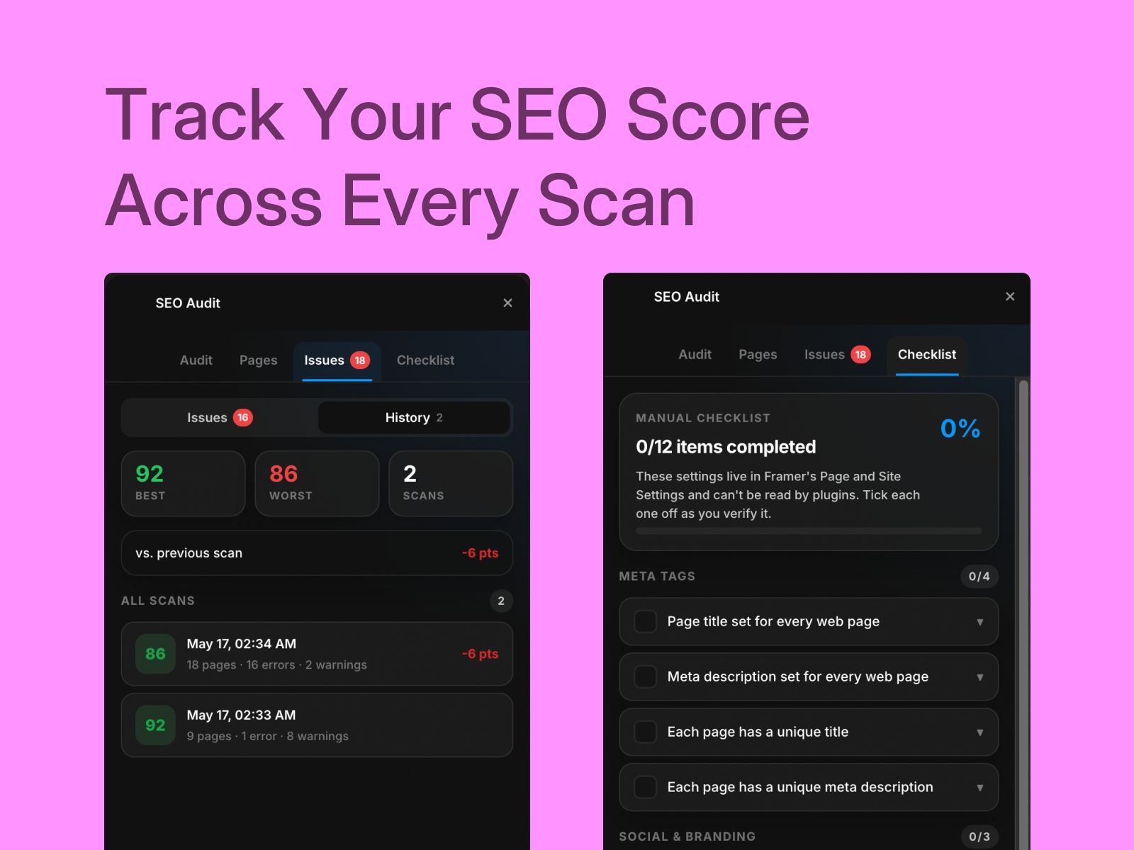 Screenshot 4 for SEO Boost, a Framer Marketplace plugin by Floyka Design Studio.