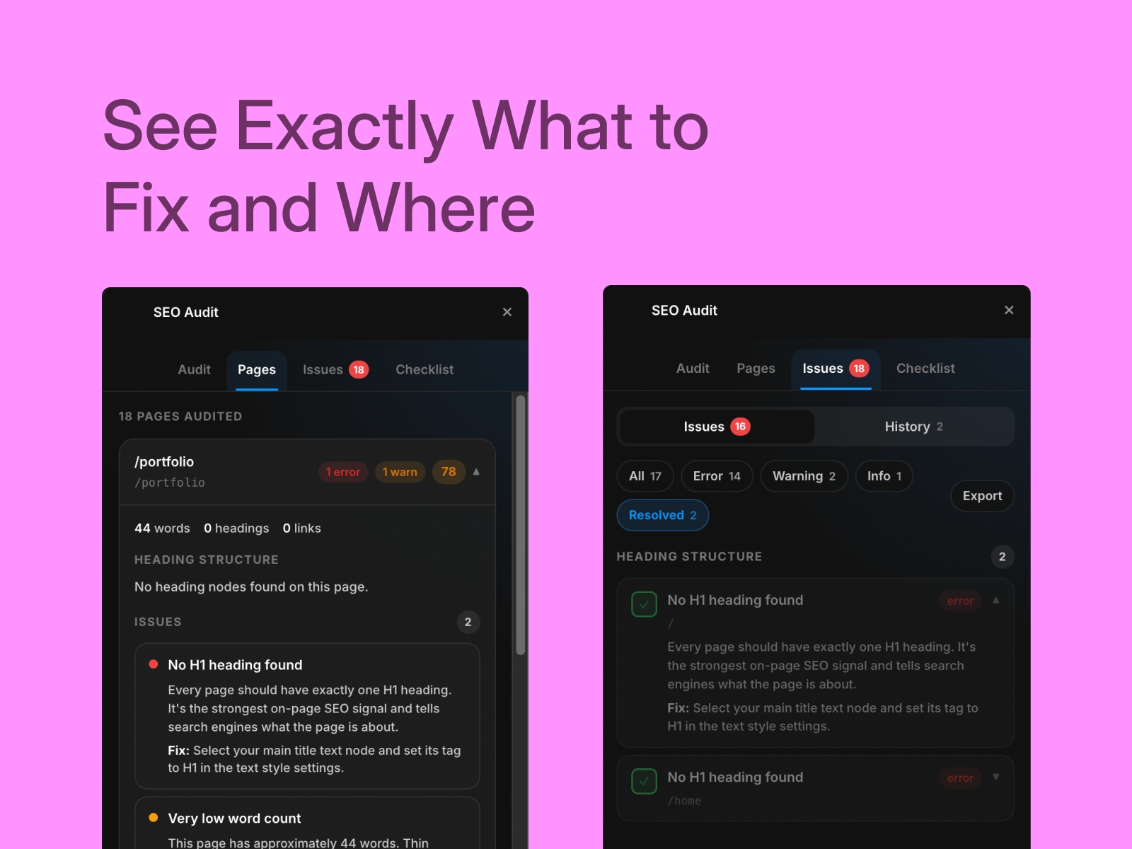 Screenshot 3 for SEO Boost, a Framer Marketplace plugin by Floyka Design Studio.