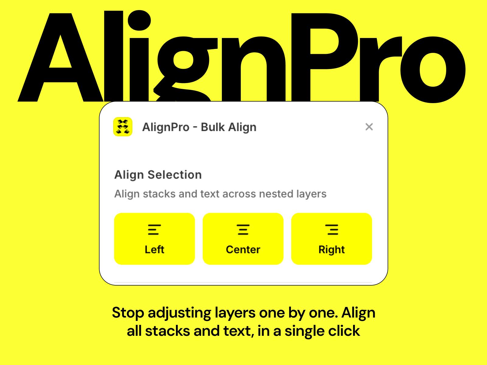 Thumbnail 2 for Align Pro - Bulk Align, a Framer Marketplace template by Oyegoke Praise.