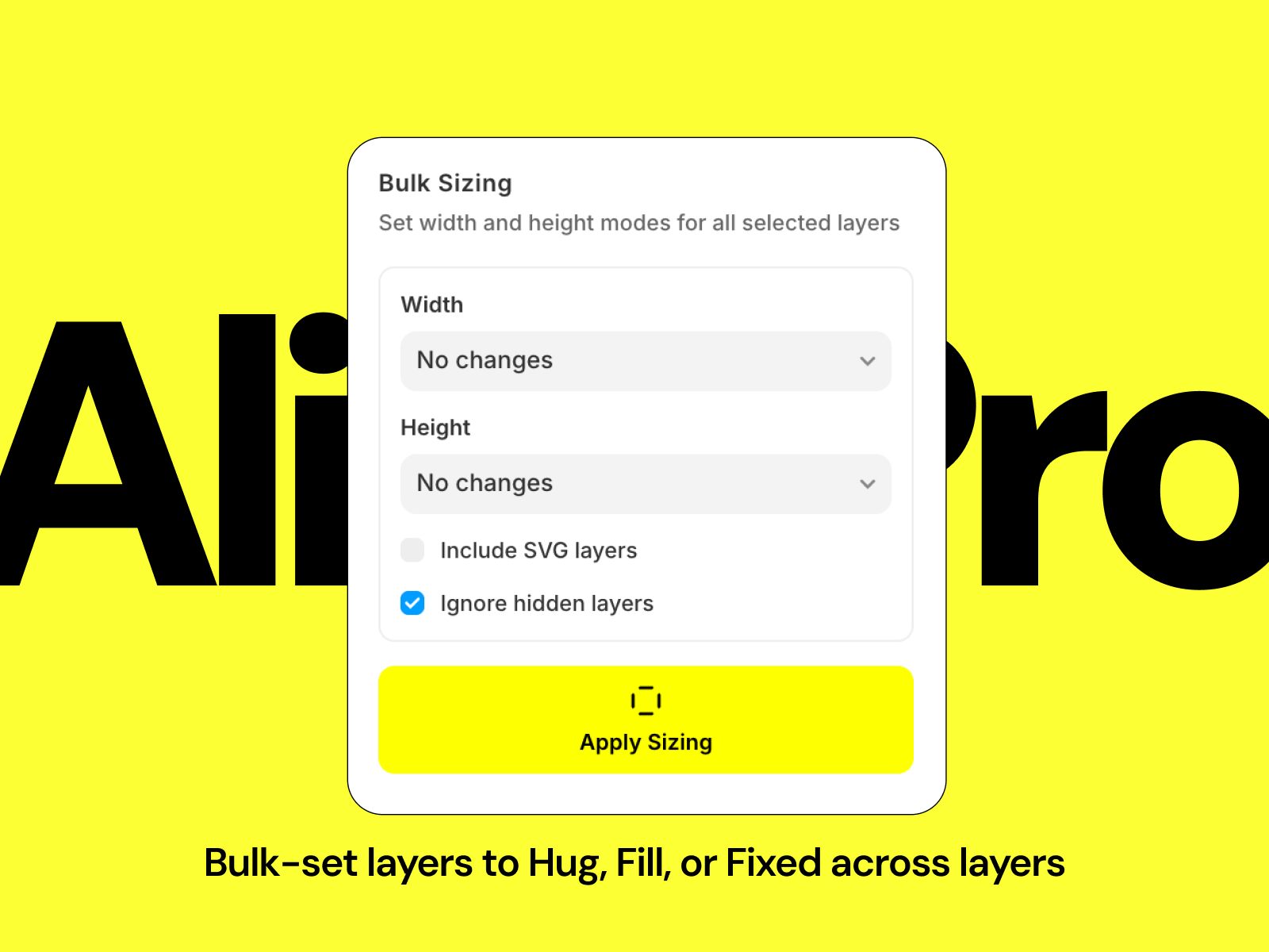 Screenshot 3 for Align Pro - Bulk Align, a Framer Marketplace plugin by Oyegoke Praise.