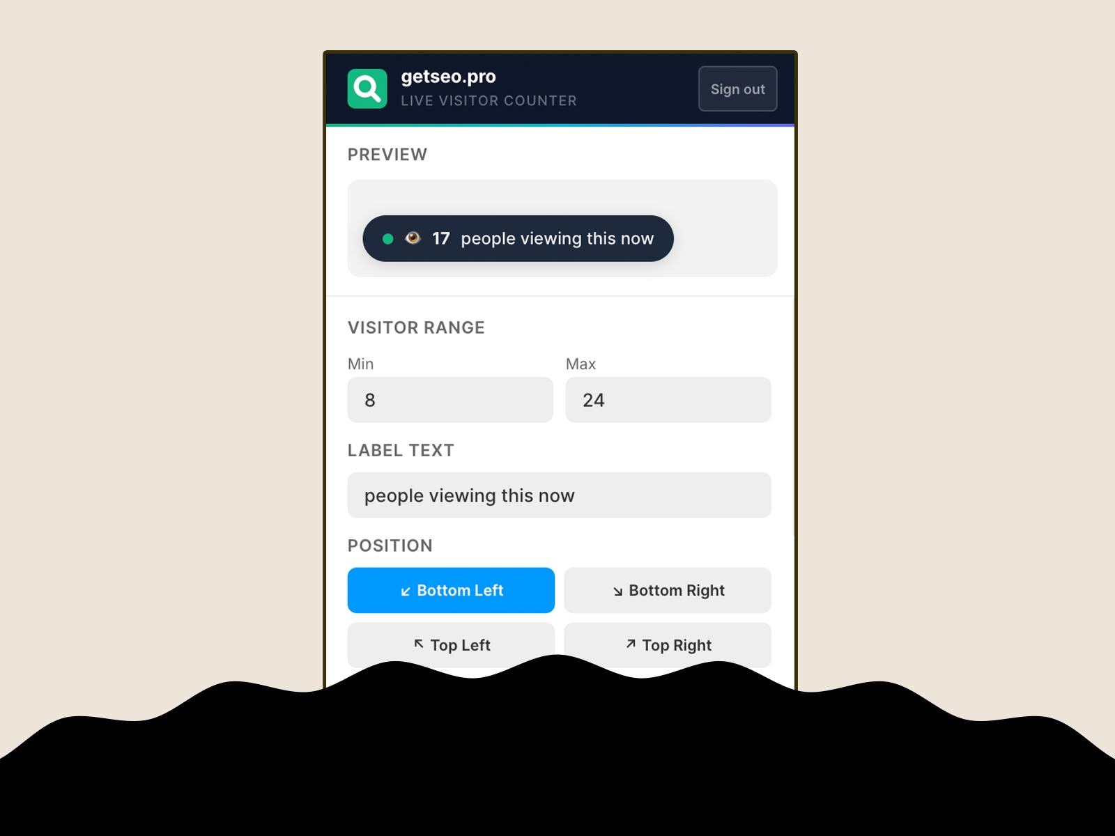 Thumbnail 2 for Live Visitor Counter by getseo.pro, a Framer Marketplace template by getseo.pro _.