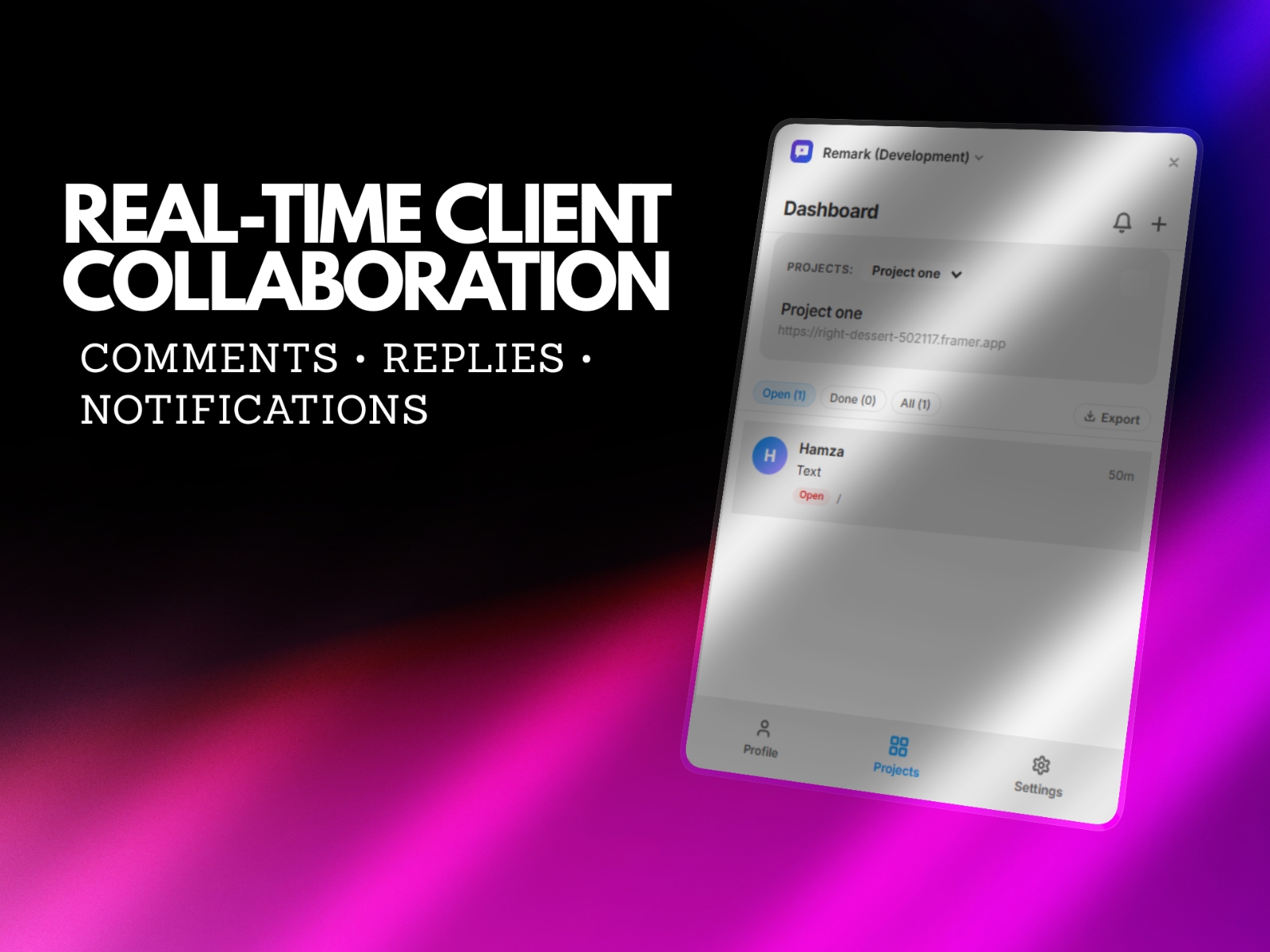 Screenshot 4 for Remark, a Framer Marketplace plugin by Framora Studio .