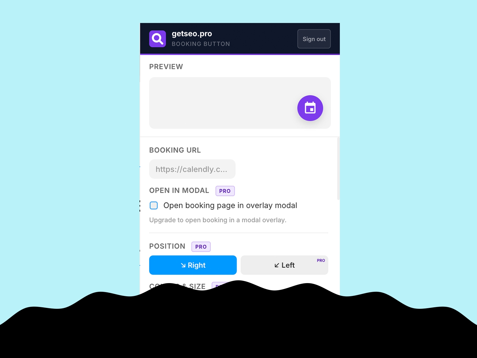 Screenshot 2 for Booking Button by getseo.pro, a Framer Marketplace plugin by getseo.pro _.