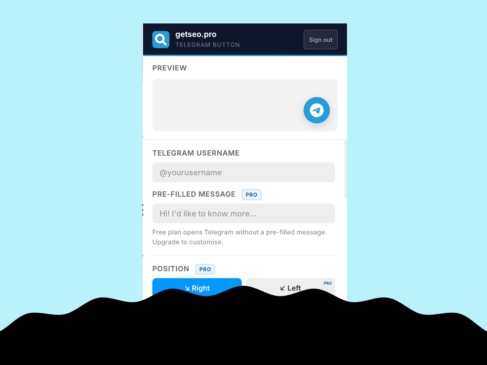Thumbnail 2 for Telegram Chat Button by getseo.pro, a Framer Marketplace plugin by getseo.pro _.