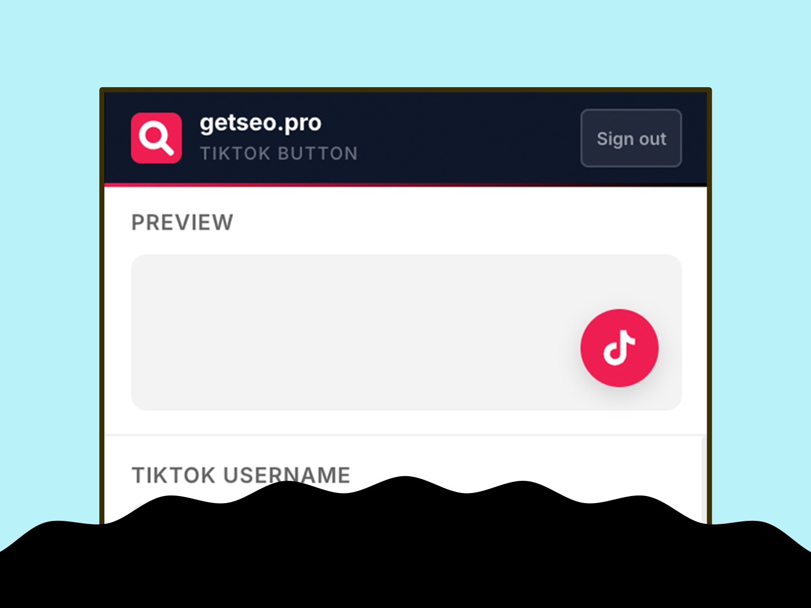 Screenshot 1 for TikTok Button by getseo.pro, a Framer Marketplace plugin by getseo.pro _.