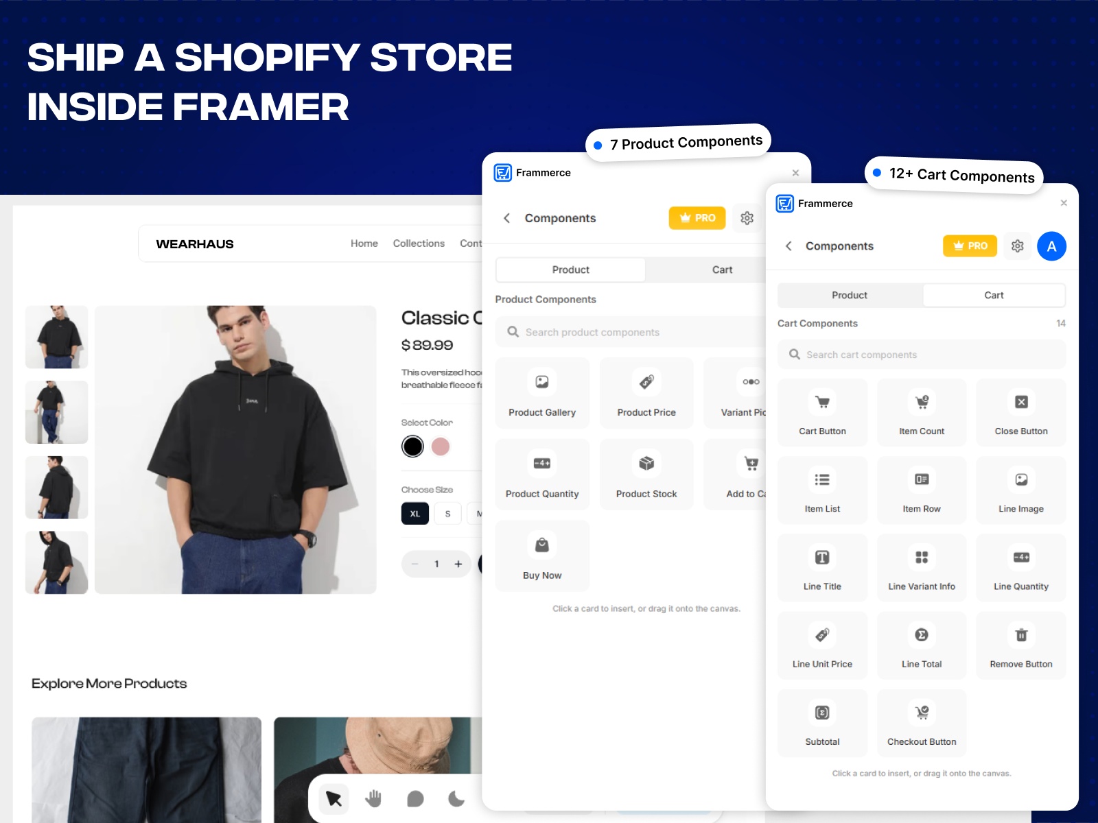 Thumbnail 2 for Frammerce, a Framer Marketplace template by Framer Geeks.