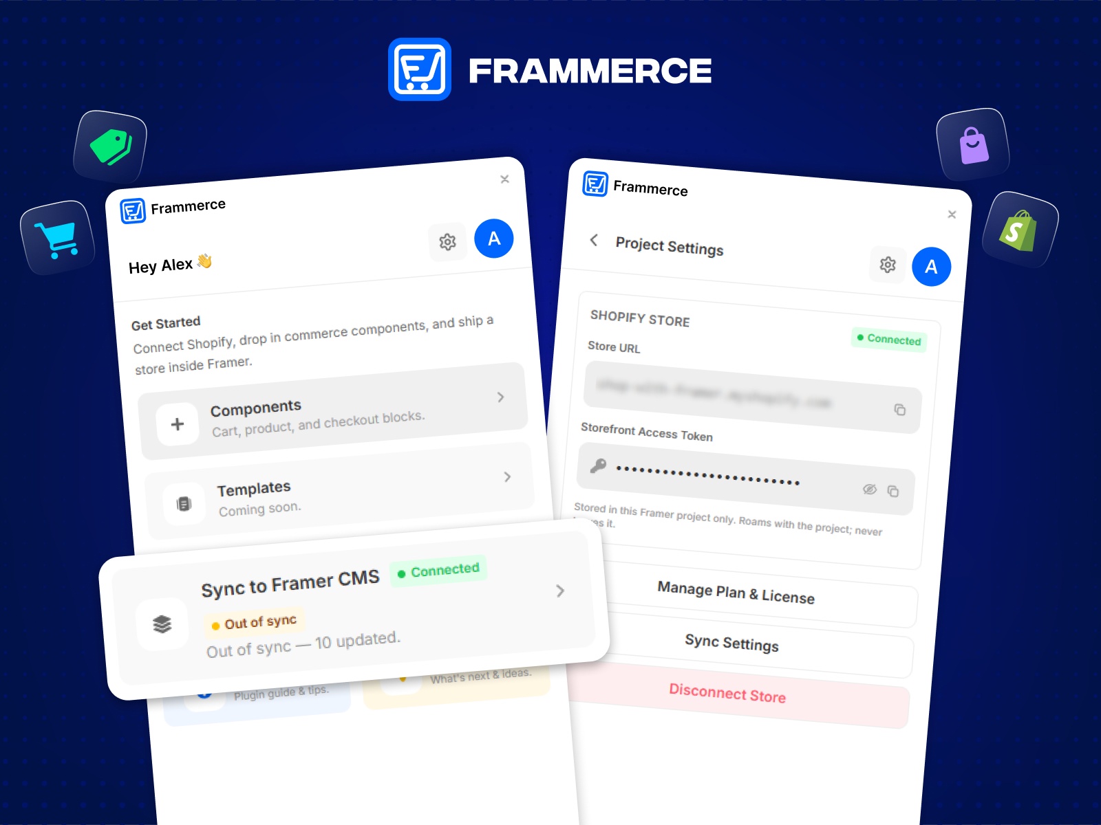 Thumbnail 1 for Frammerce, a Framer Marketplace template by Framer Geeks.