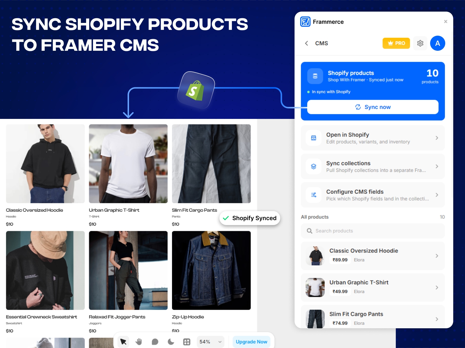 Screenshot 3 for Frammerce, a Framer Marketplace plugin by Framer Geeks.