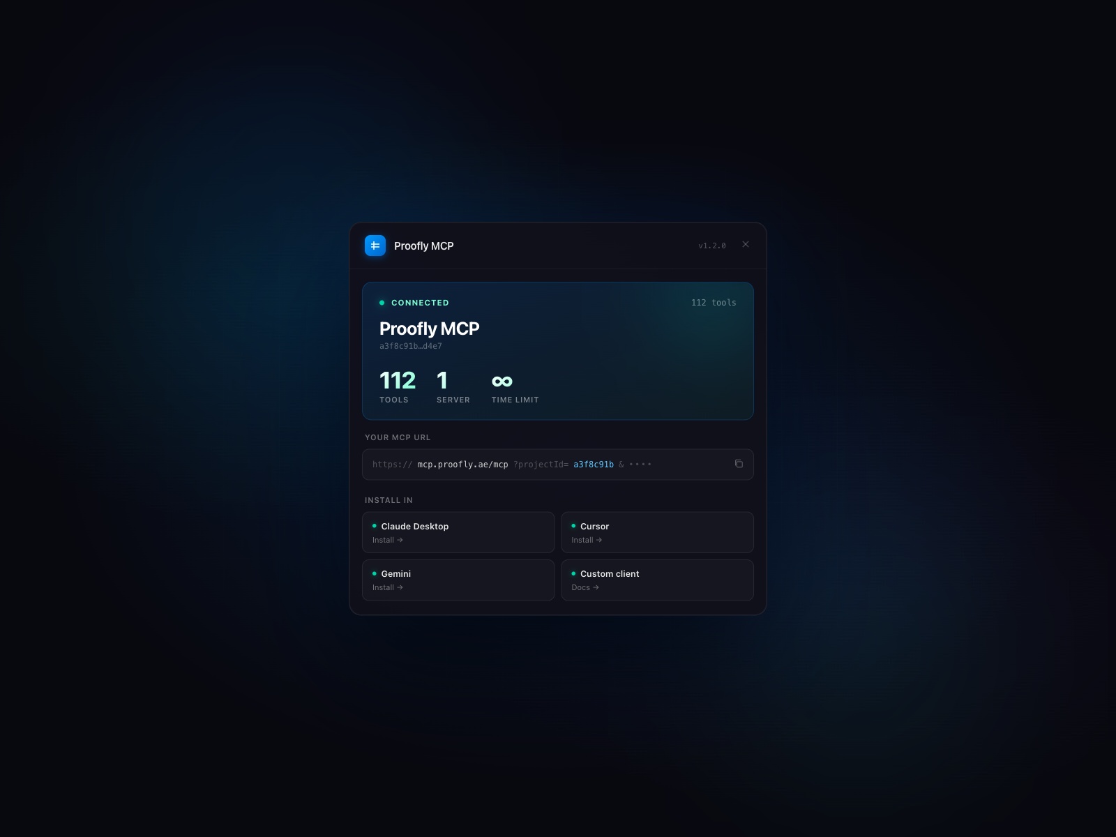 Thumbnail 1 for Proofly MCP, a Framer Marketplace template by Proofly.ae.
